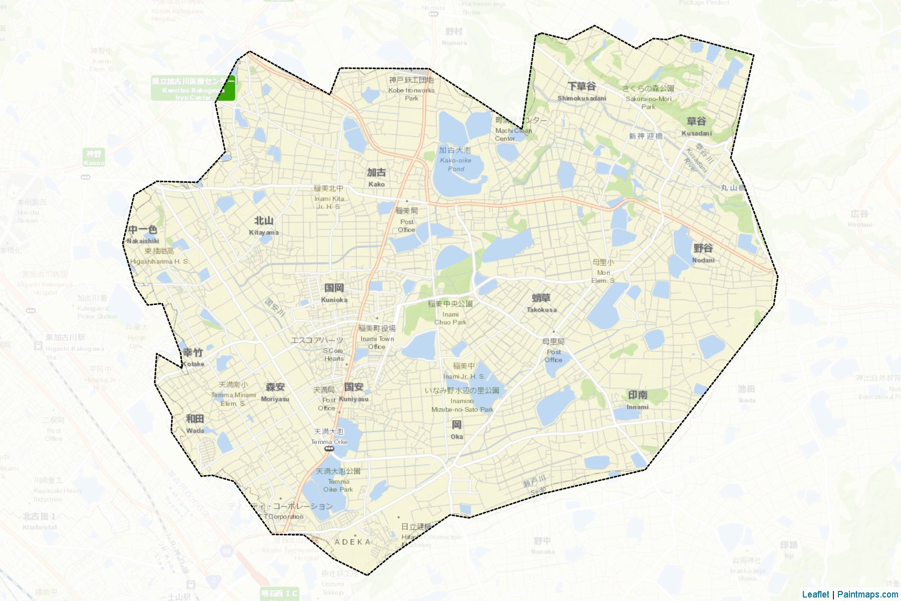 Inami (Hyogo Prefecture) Map Cropping Samples-2