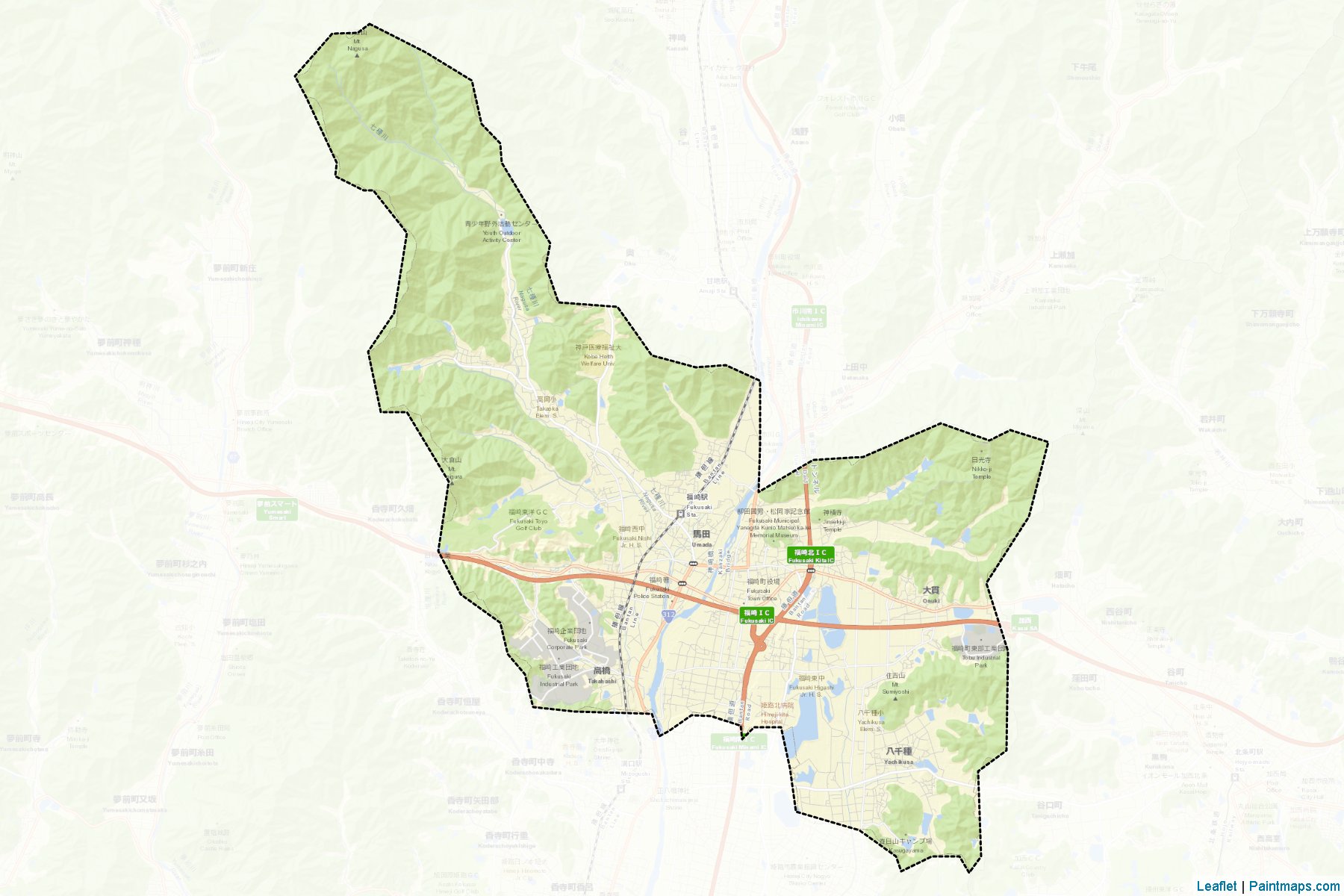 Fukusaki (Hyogo Prefecture) Map Cropping Samples-2