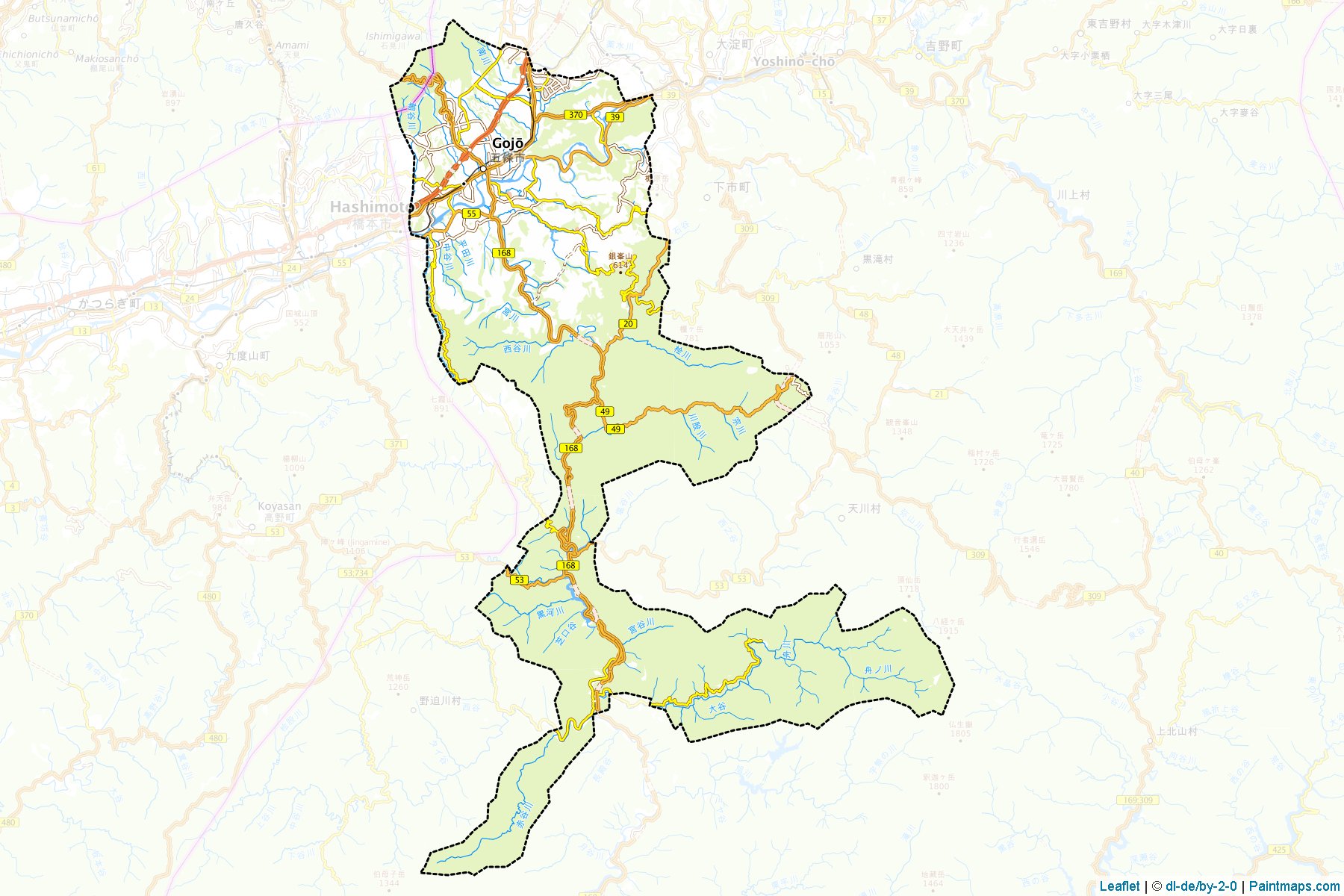 Gojo (Nara Prefecture) Map Cropping Samples-1