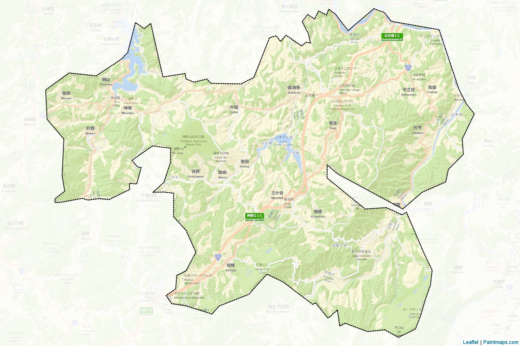 Yamazoe (Nara Prefecture) Map Cropping Samples-2