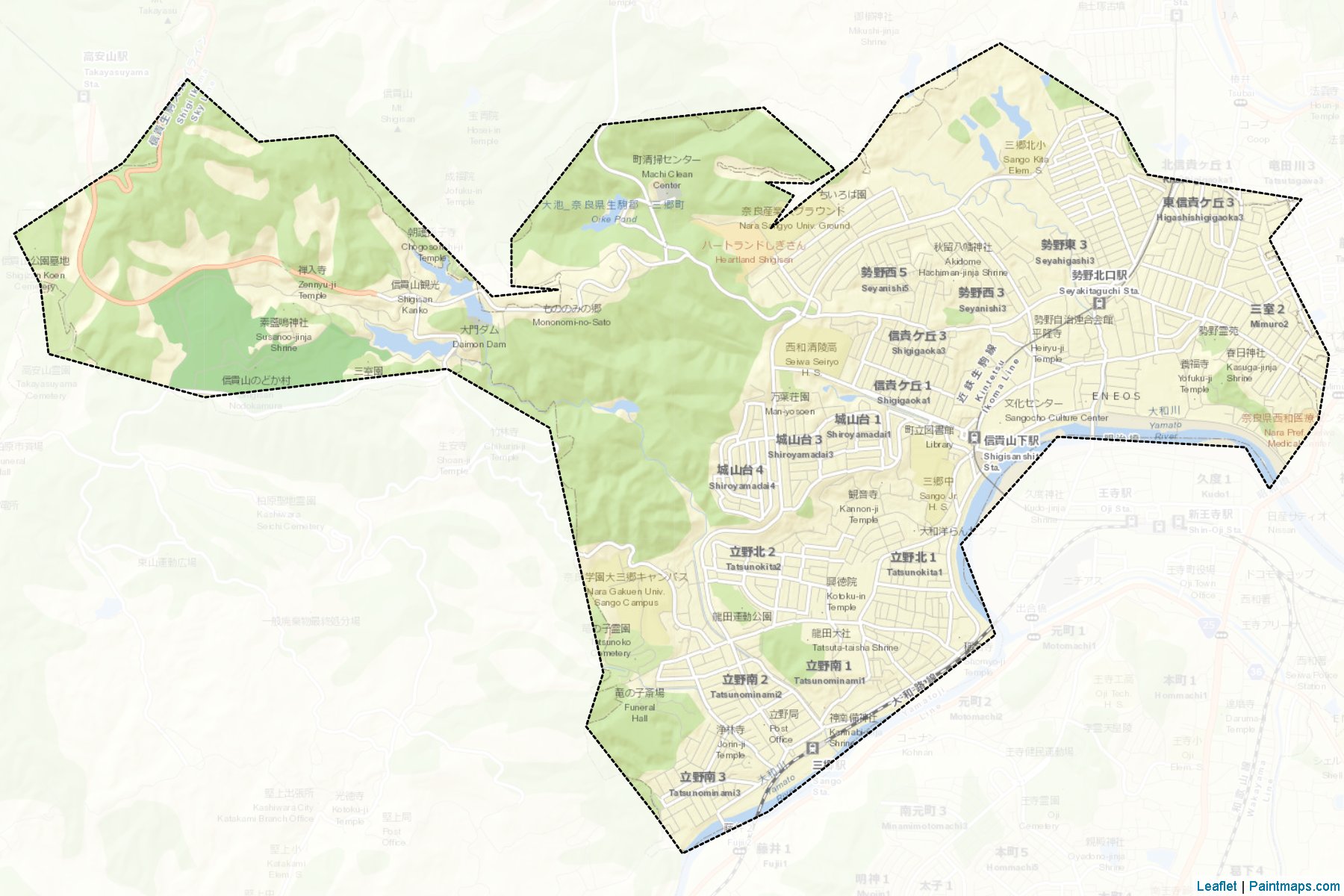 Sango (Nara Prefecture) Map Cropping Samples-2