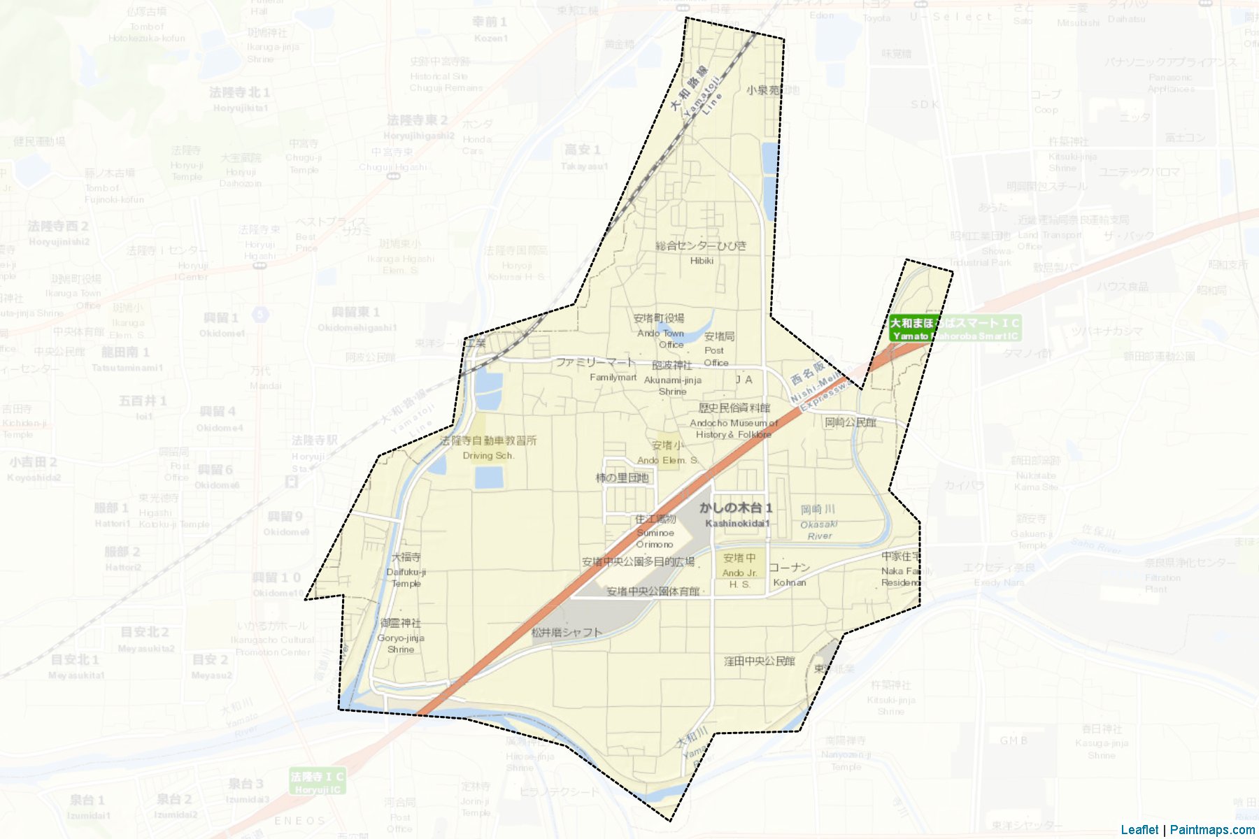 Muestras de recorte de mapas Ando (Nara)-2