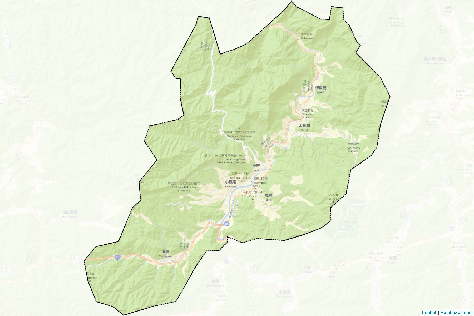 Soni (Nara Prefecture) Map Cropping Samples-2