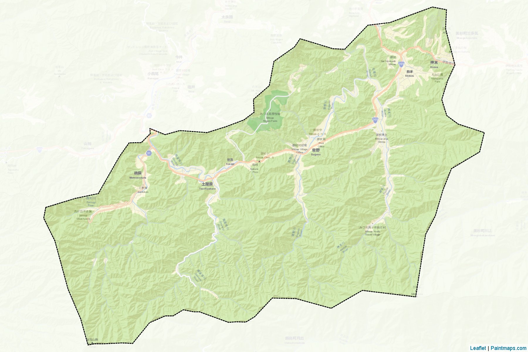 Mitsue (Nara Prefecture) Map Cropping Samples-2