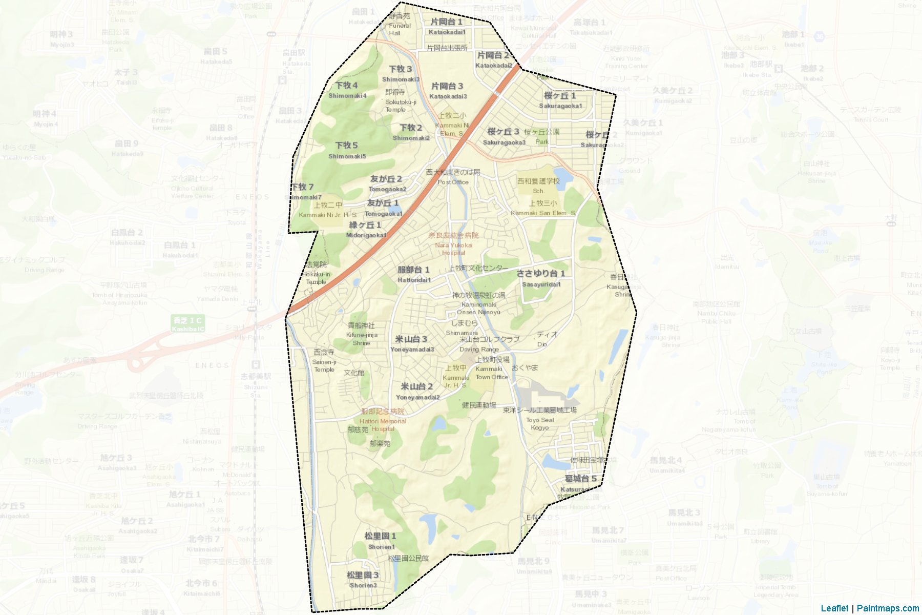 Muestras de recorte de mapas Kanmaki (Nara)-2