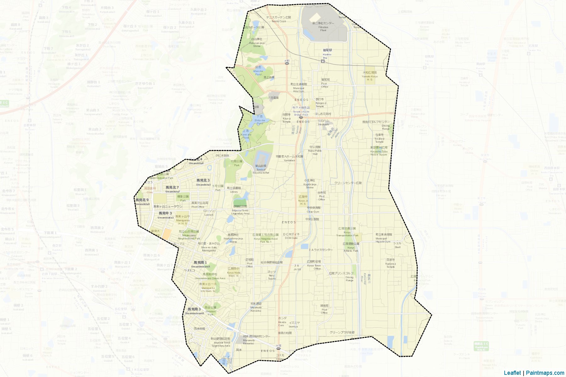 Koryo (Nara Prefecture) Map Cropping Samples-2