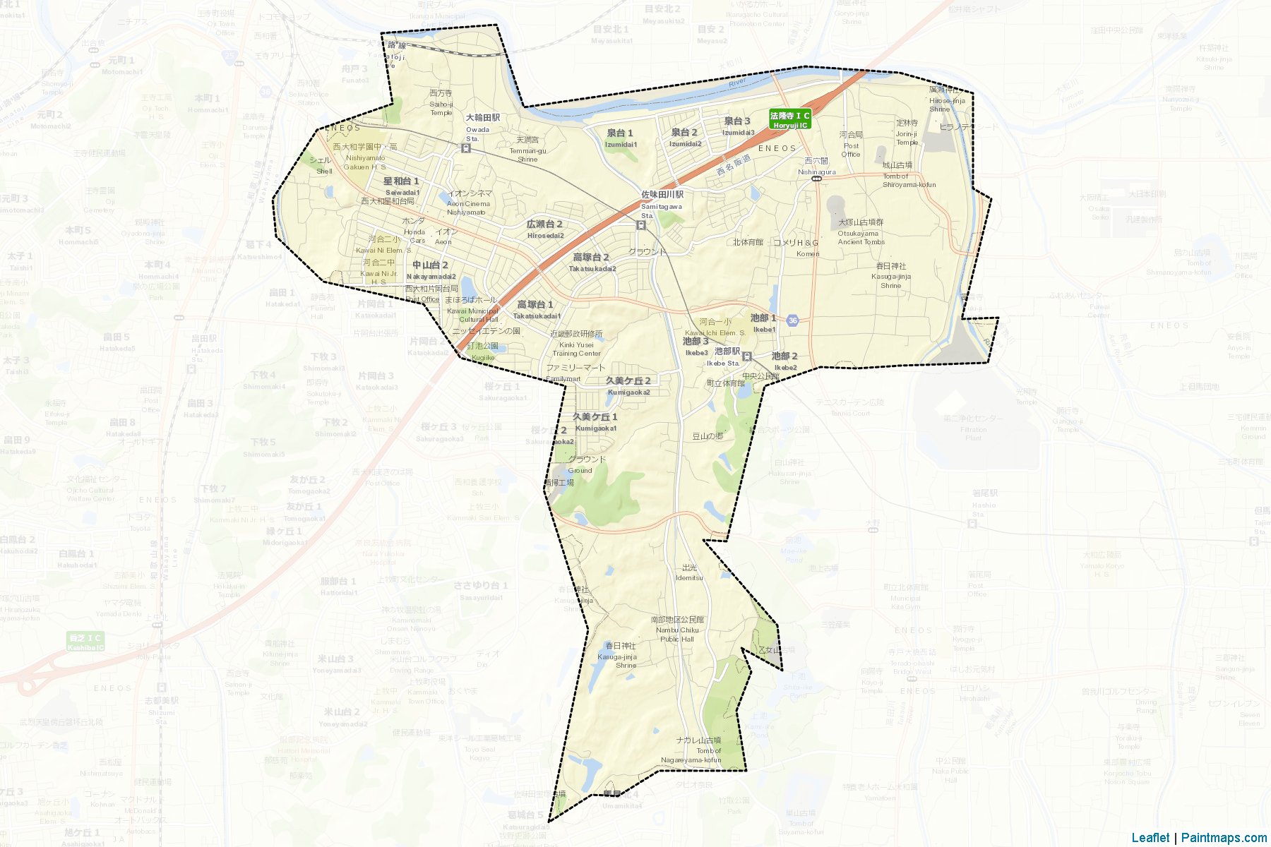 Muestras de recorte de mapas Kawai (Nara)-2