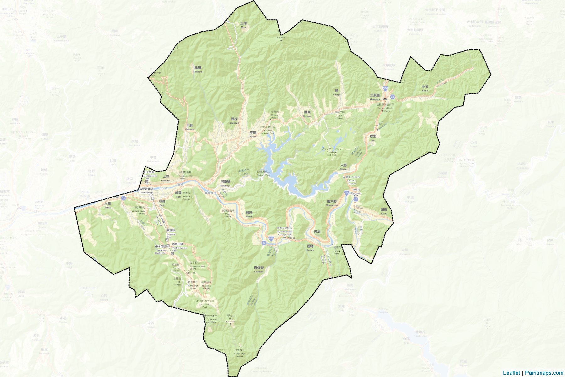 Yoshino (Nara Prefecture) Map Cropping Samples-2