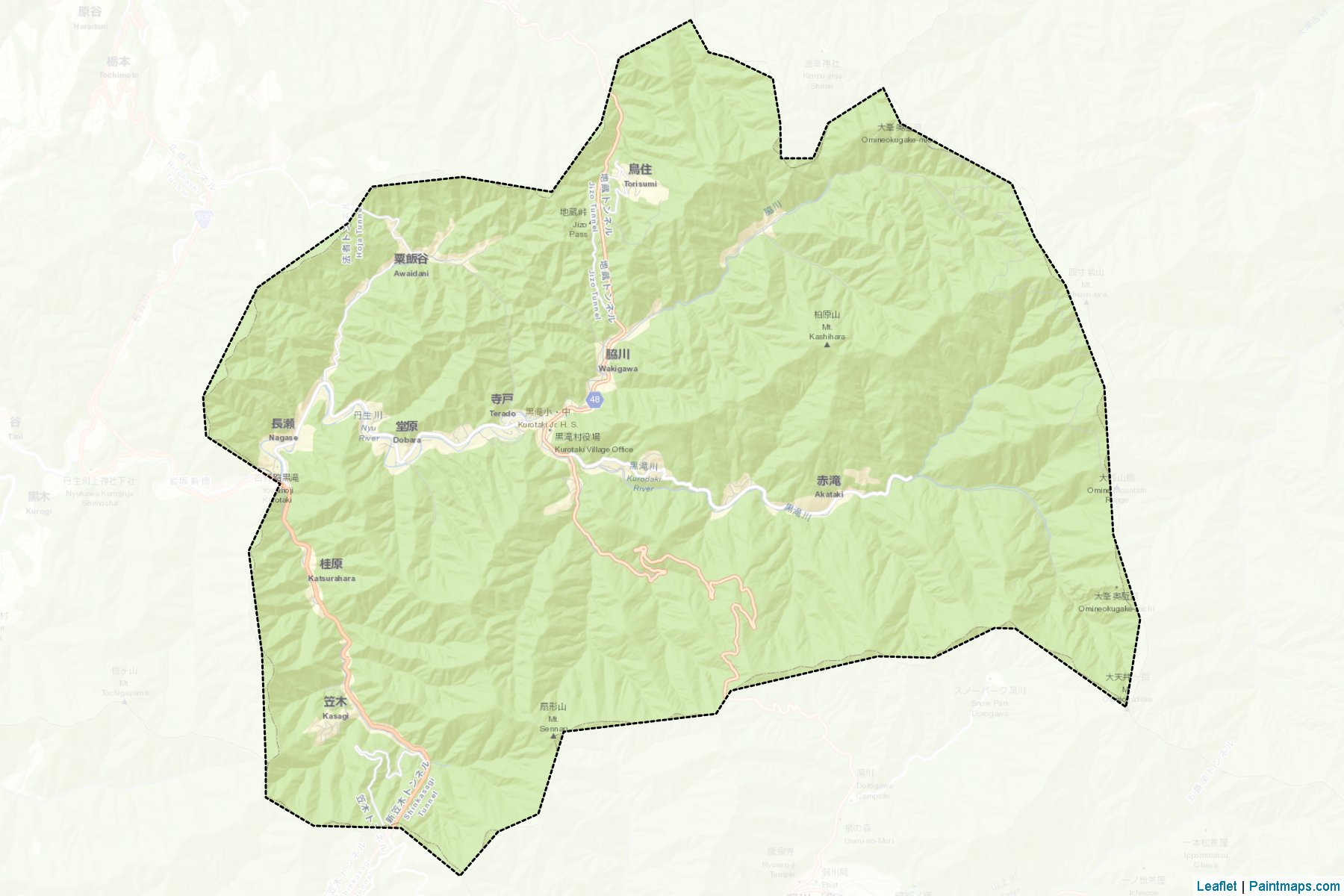 Kurotaki (Nara Prefecture) Map Cropping Samples-2