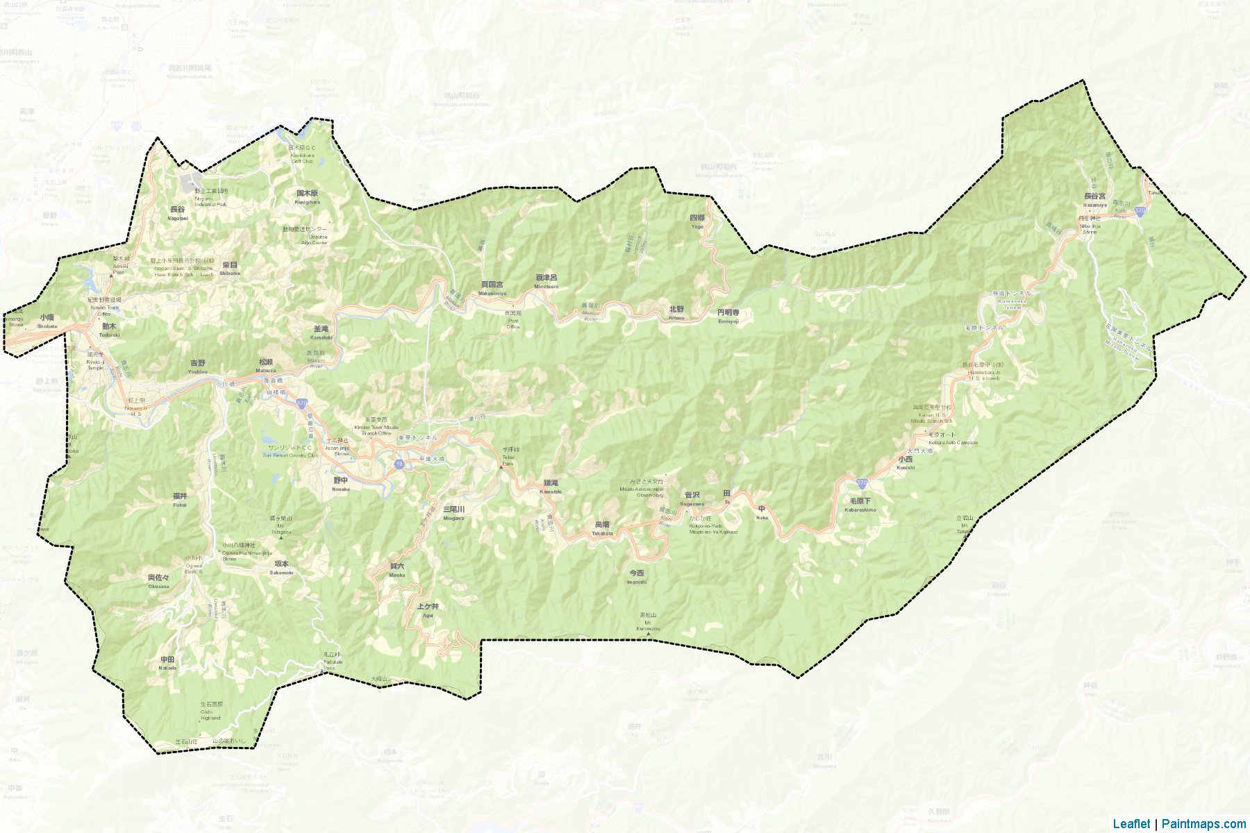 Kimino (Wakayama Prefecture) Map Cropping Samples-2