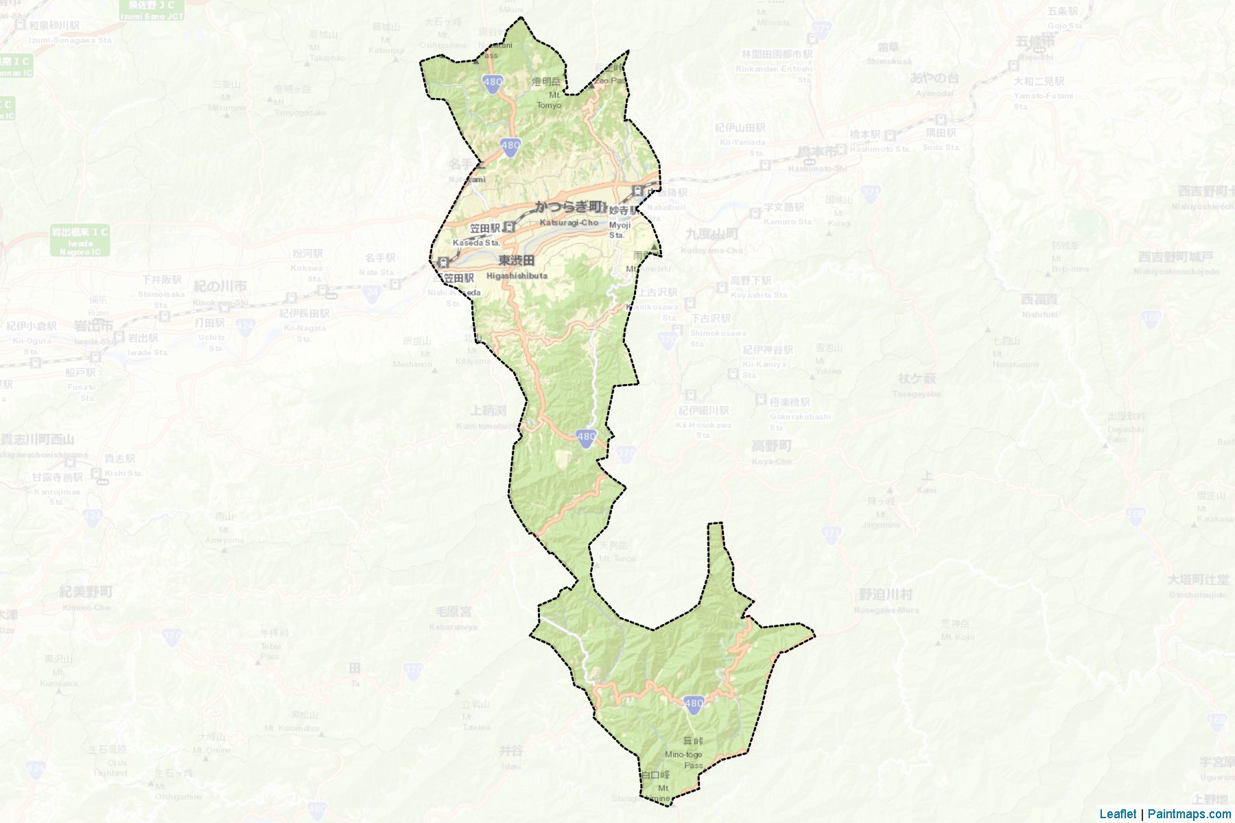 Muestras de recorte de mapas Katsuragi (Wakayama)-2