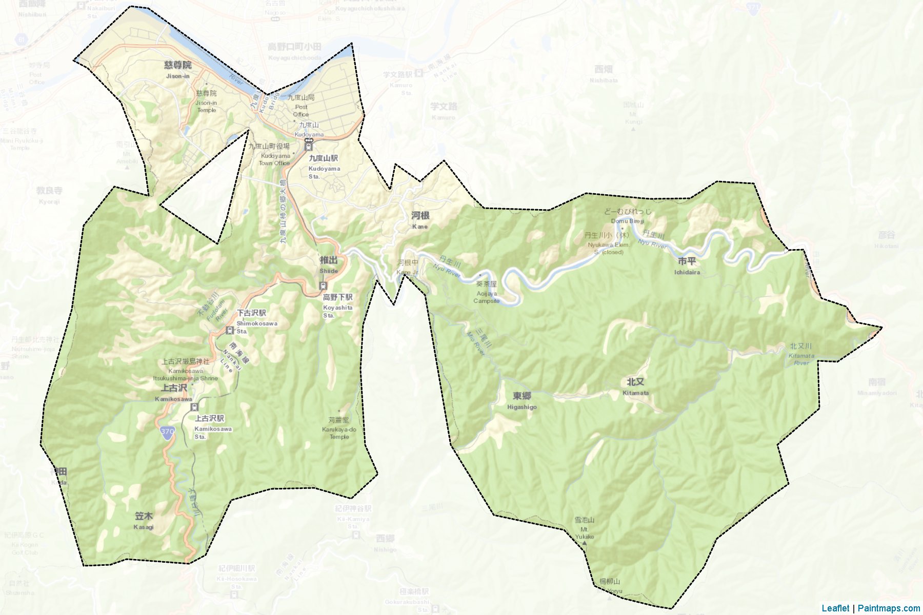 Kudoyama (Wakayama Prefecture) Map Cropping Samples-2