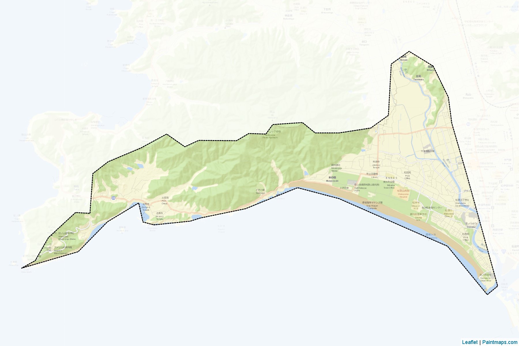 Muestras de recorte de mapas Mihama (Wakayama)-2