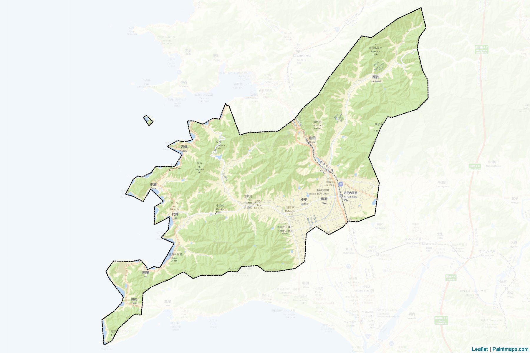 Muestras de recorte de mapas Hidaka (Wakayama)-2