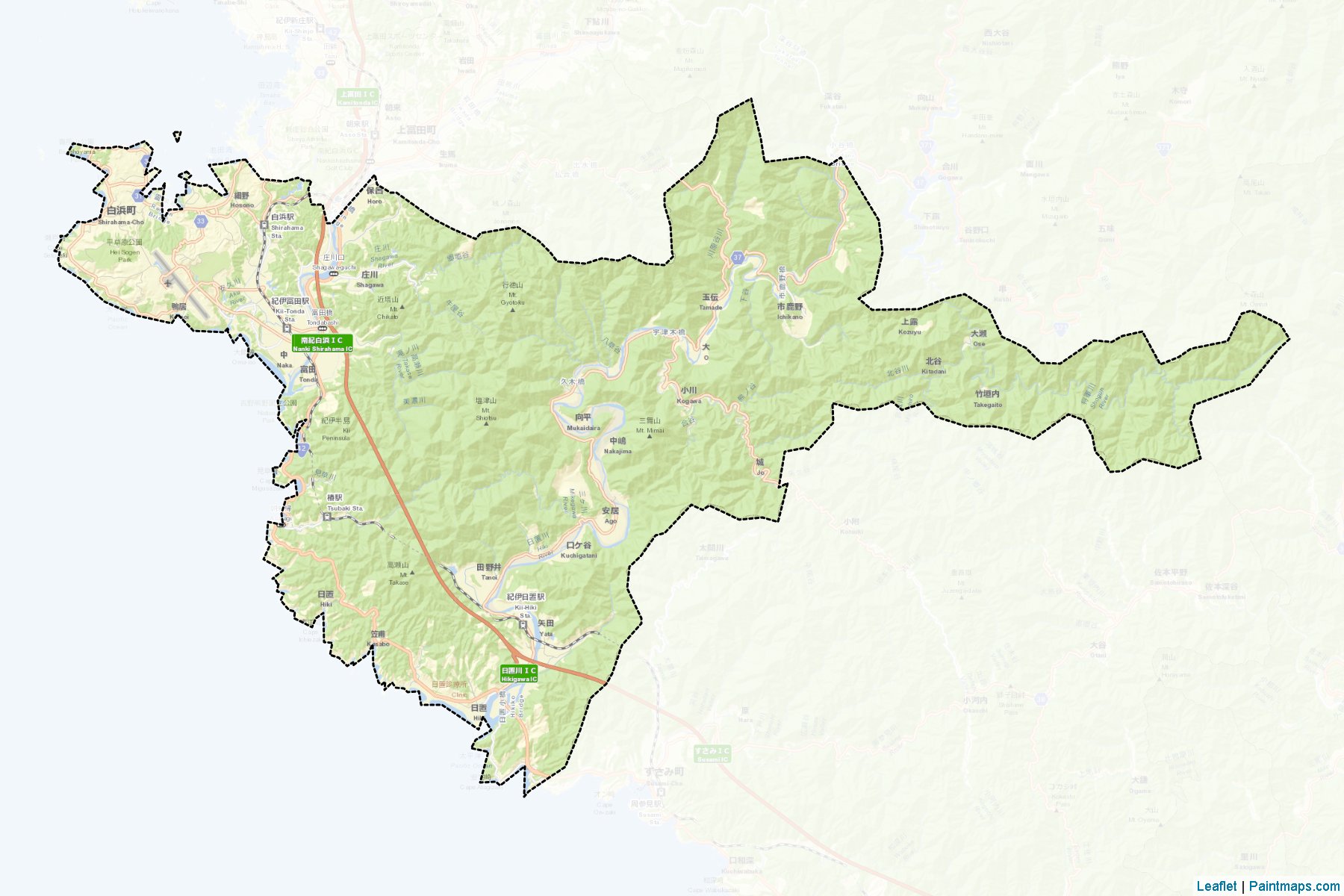 Shirahama (Wakayama Prefecture) Map Cropping Samples-2