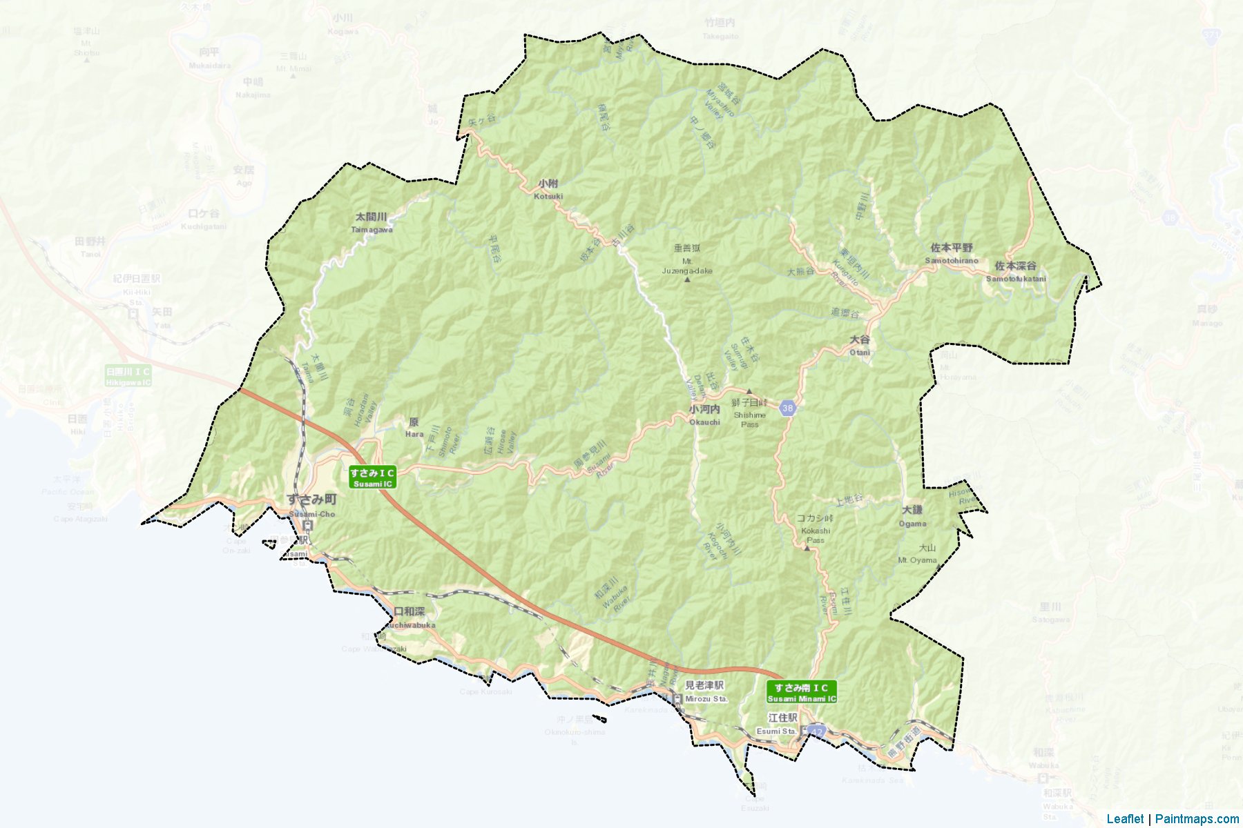 Muestras de recorte de mapas Susami (Wakayama)-2