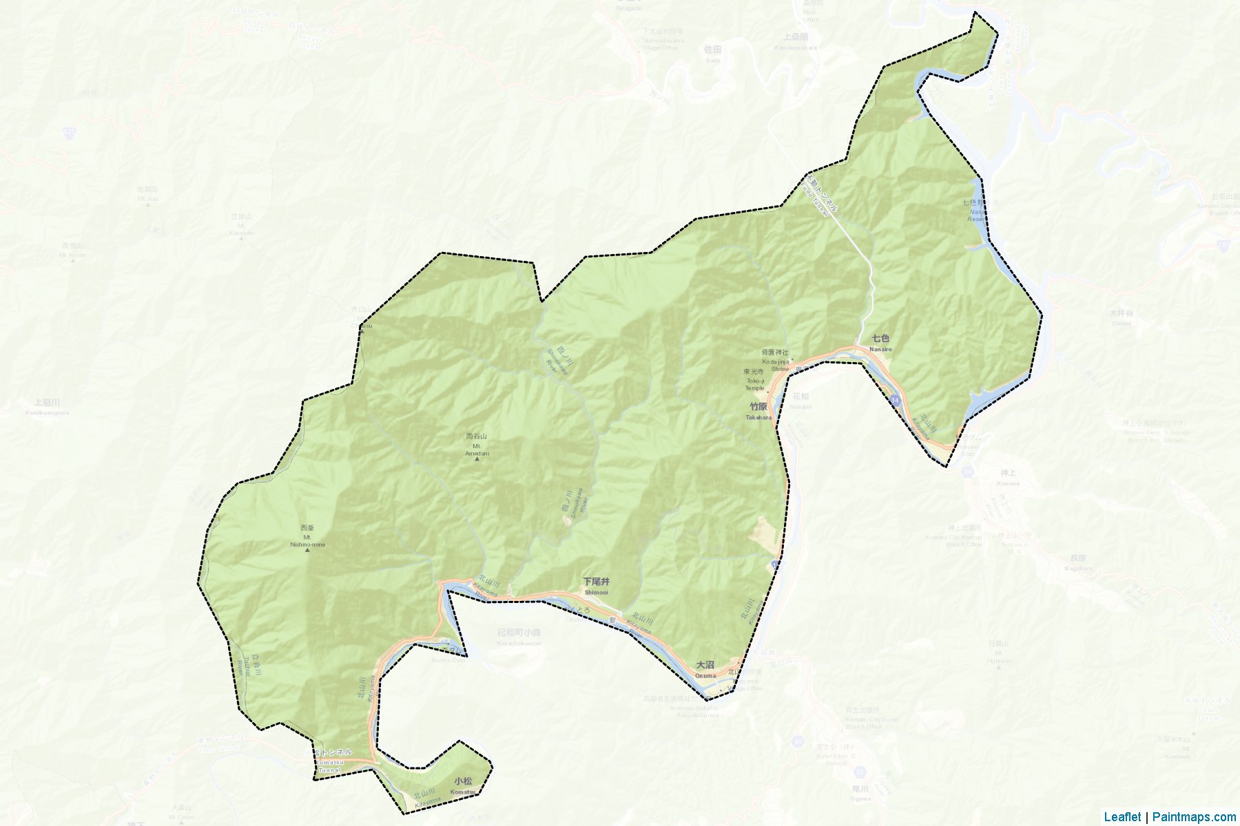 Kitayama (Wakayama Prefecture) Map Cropping Samples-2