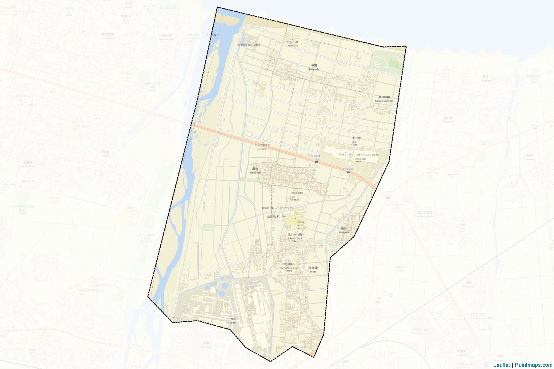 Hiezu (Tottori Prefecture) Map Cropping Samples-2