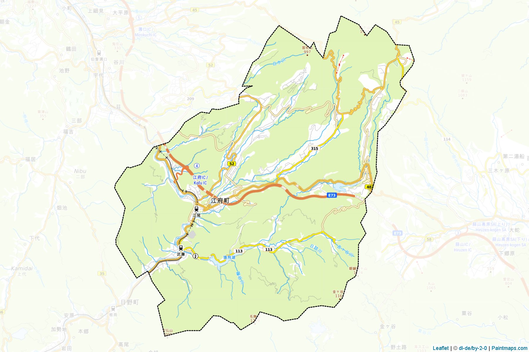 Kofu (Tottori) Haritası Örnekleri-1