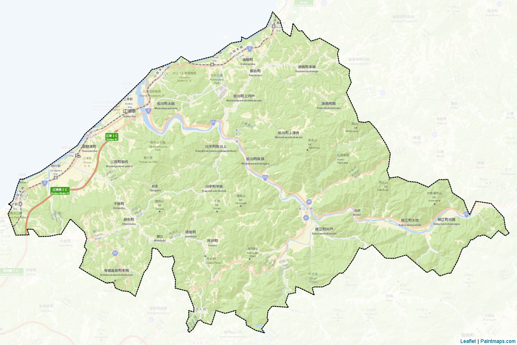 Gotsu (Shimane Prefecture) Map Cropping Samples-2