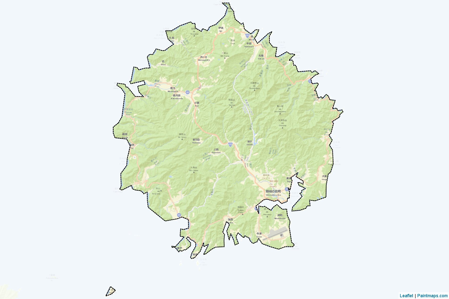 Muestras de recorte de mapas Okinoshima (Shimane)-2