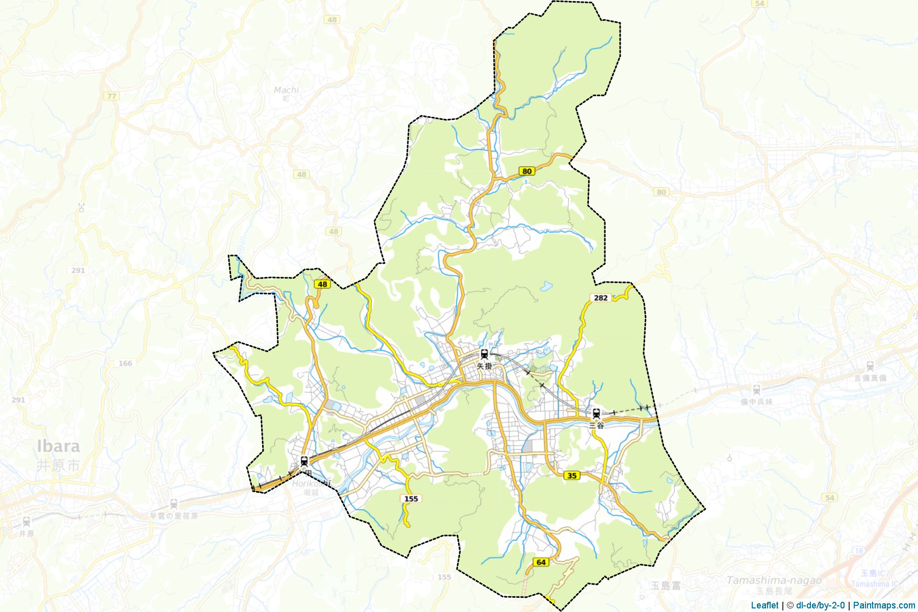 Yakage (Okayama Prefecture) Map Cropping Samples-1