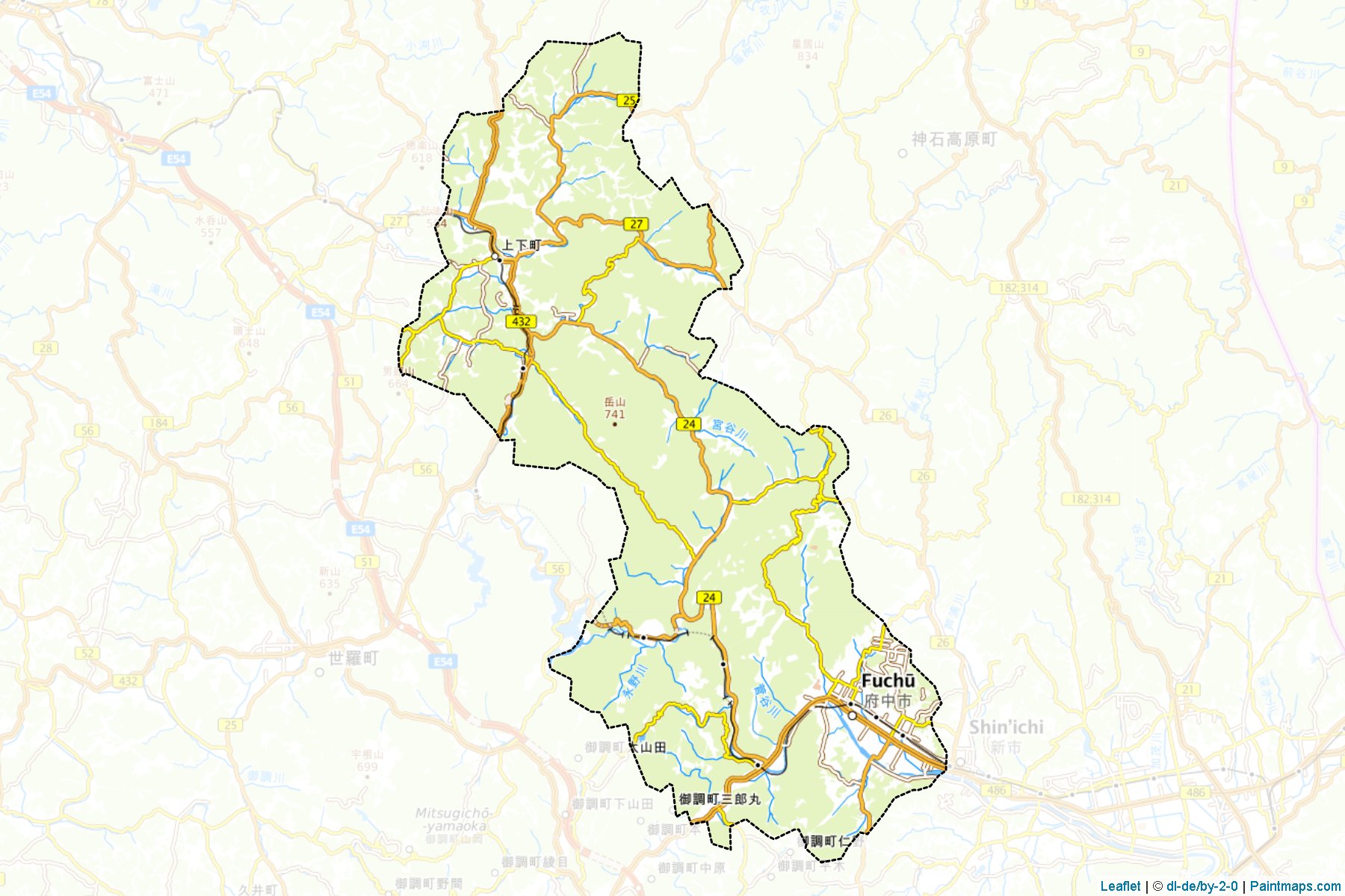 Fuchu (Hiroshima Prefecture) Map Cropping Samples-1