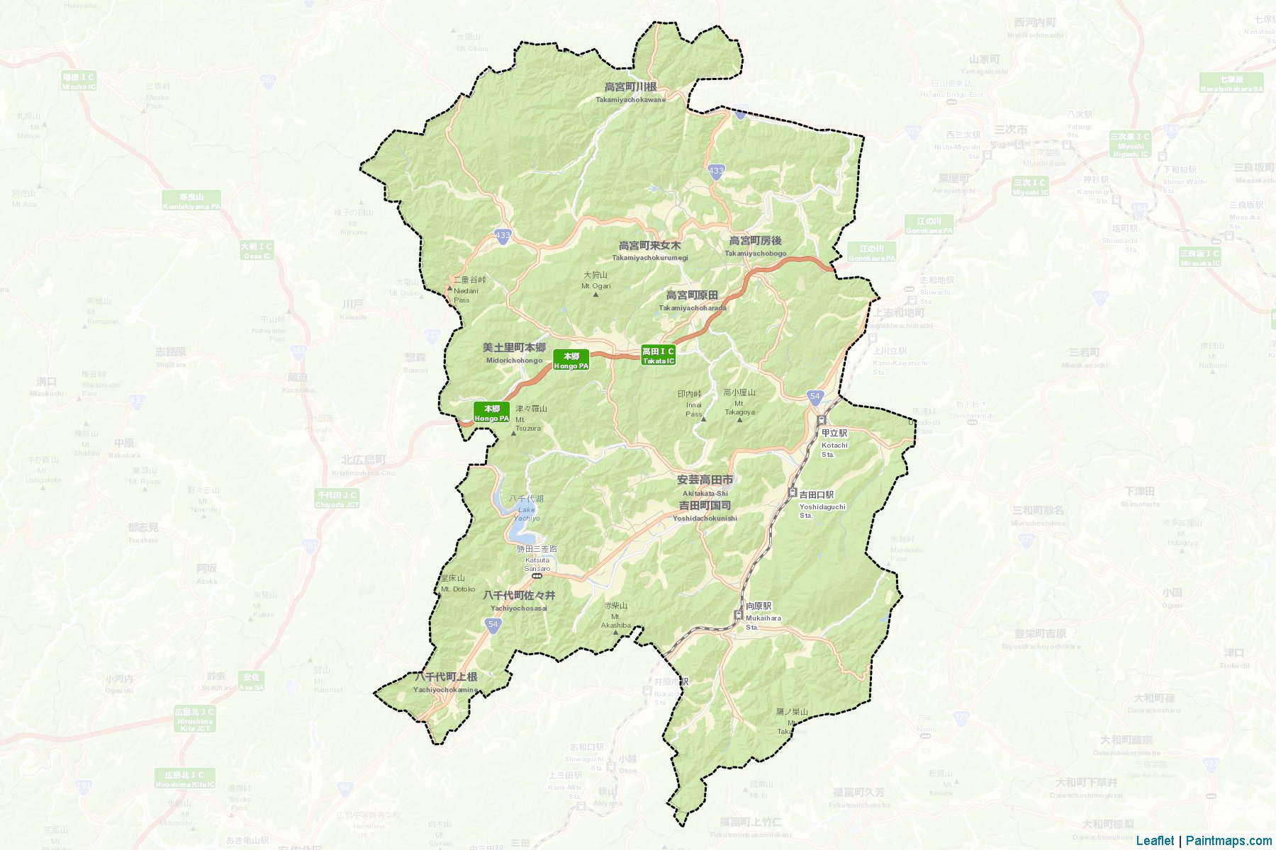 Aki-takata (Hiroshima Prefecture) Map Cropping Samples-2