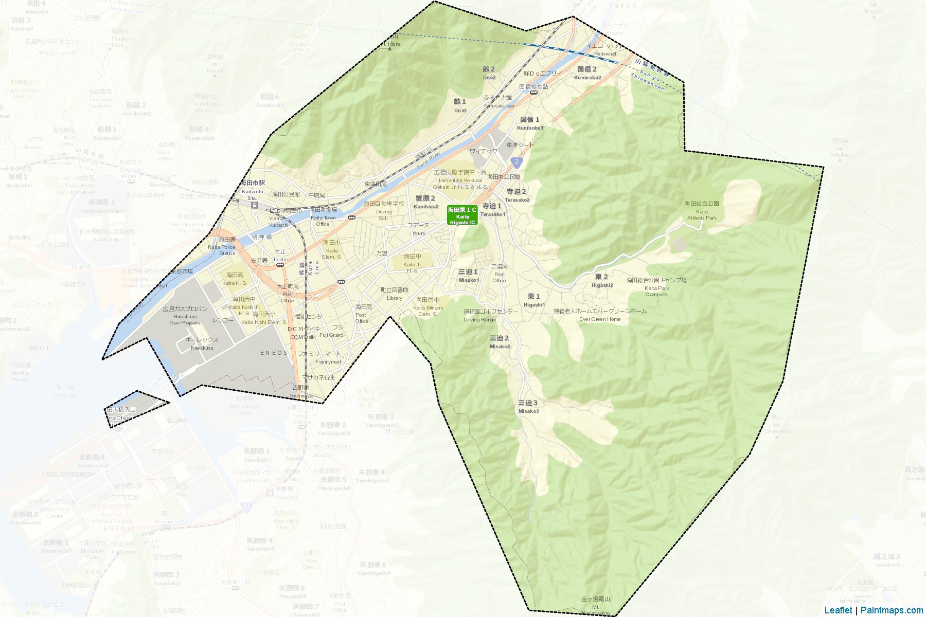 Muestras de recorte de mapas Kaita (Hiroshima)-2