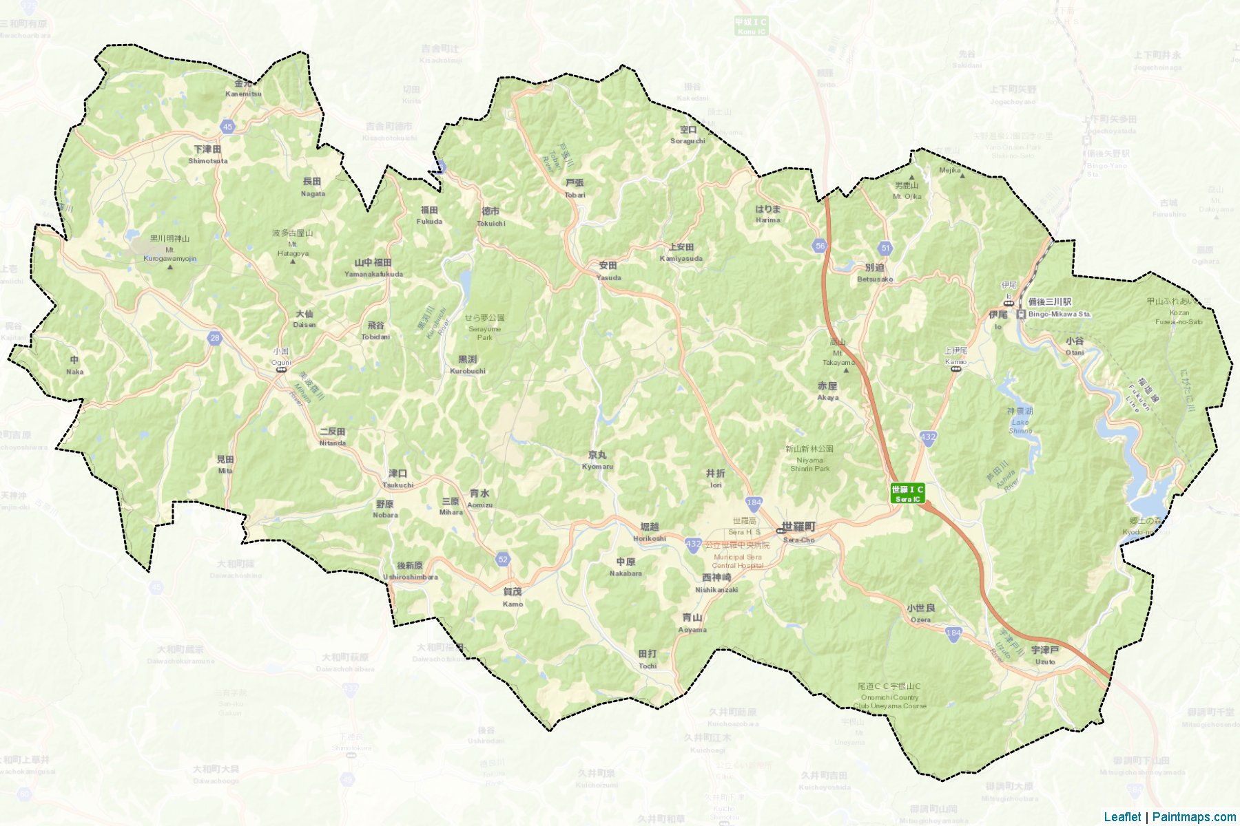 Muestras de recorte de mapas Sera (Hiroshima)-2