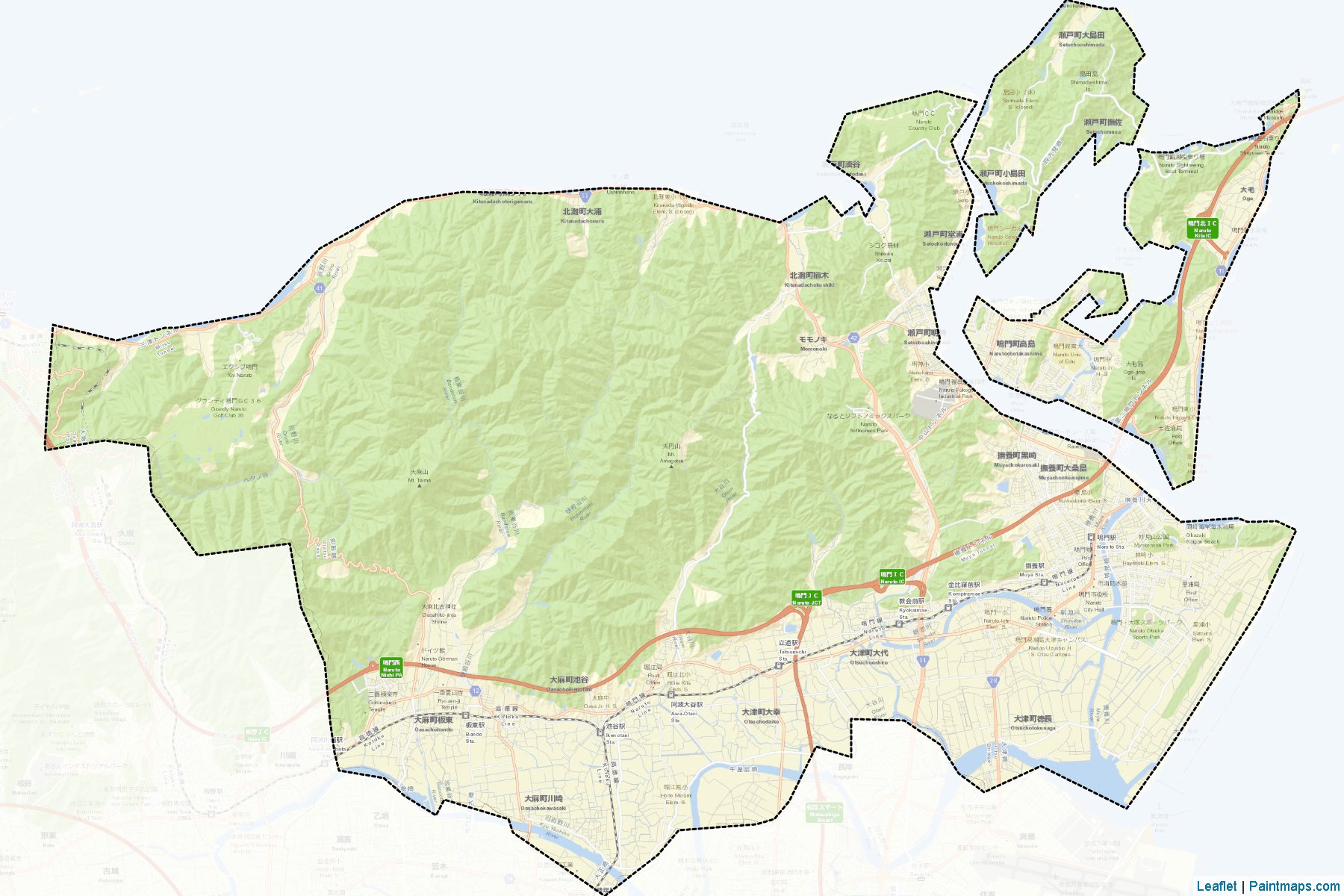 Naruto (Tokushima Prefecture) Map Cropping Samples-2