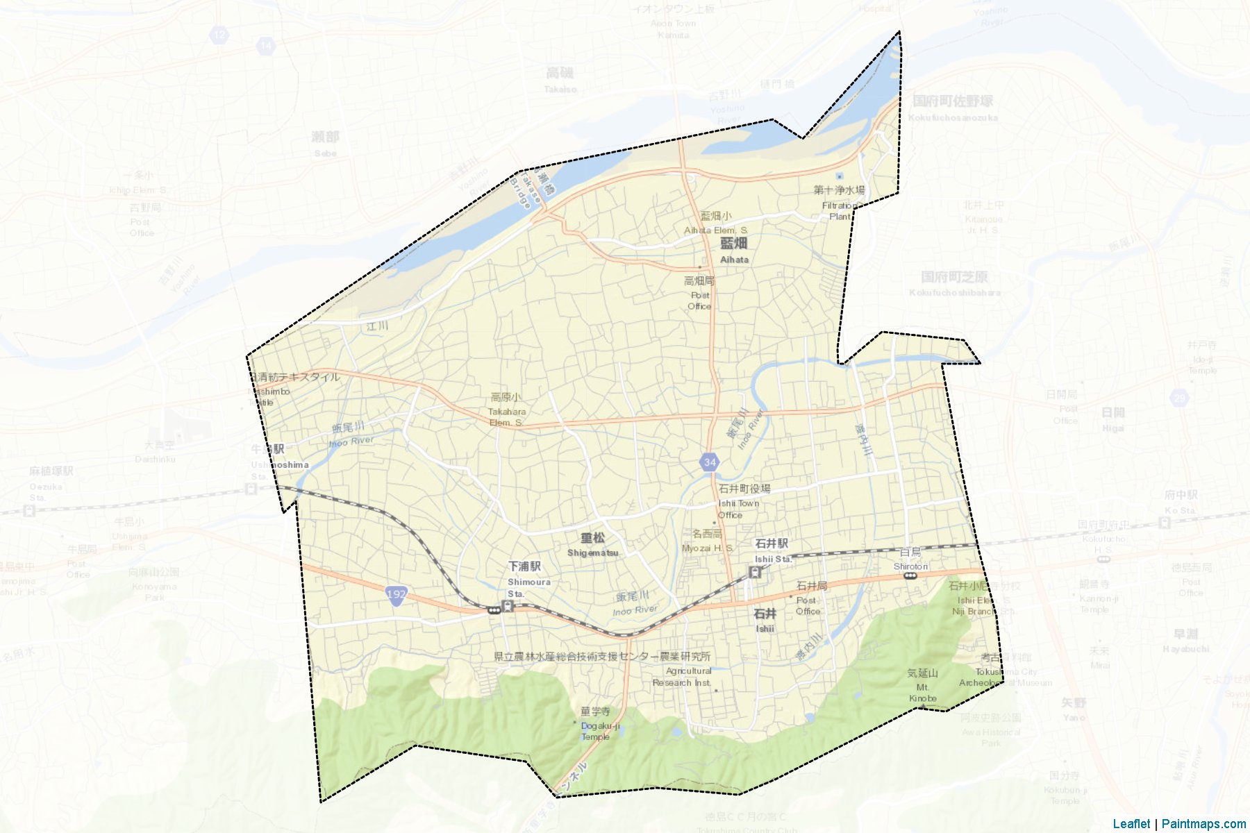 Muestras de recorte de mapas Ishii (Tokushima)-2