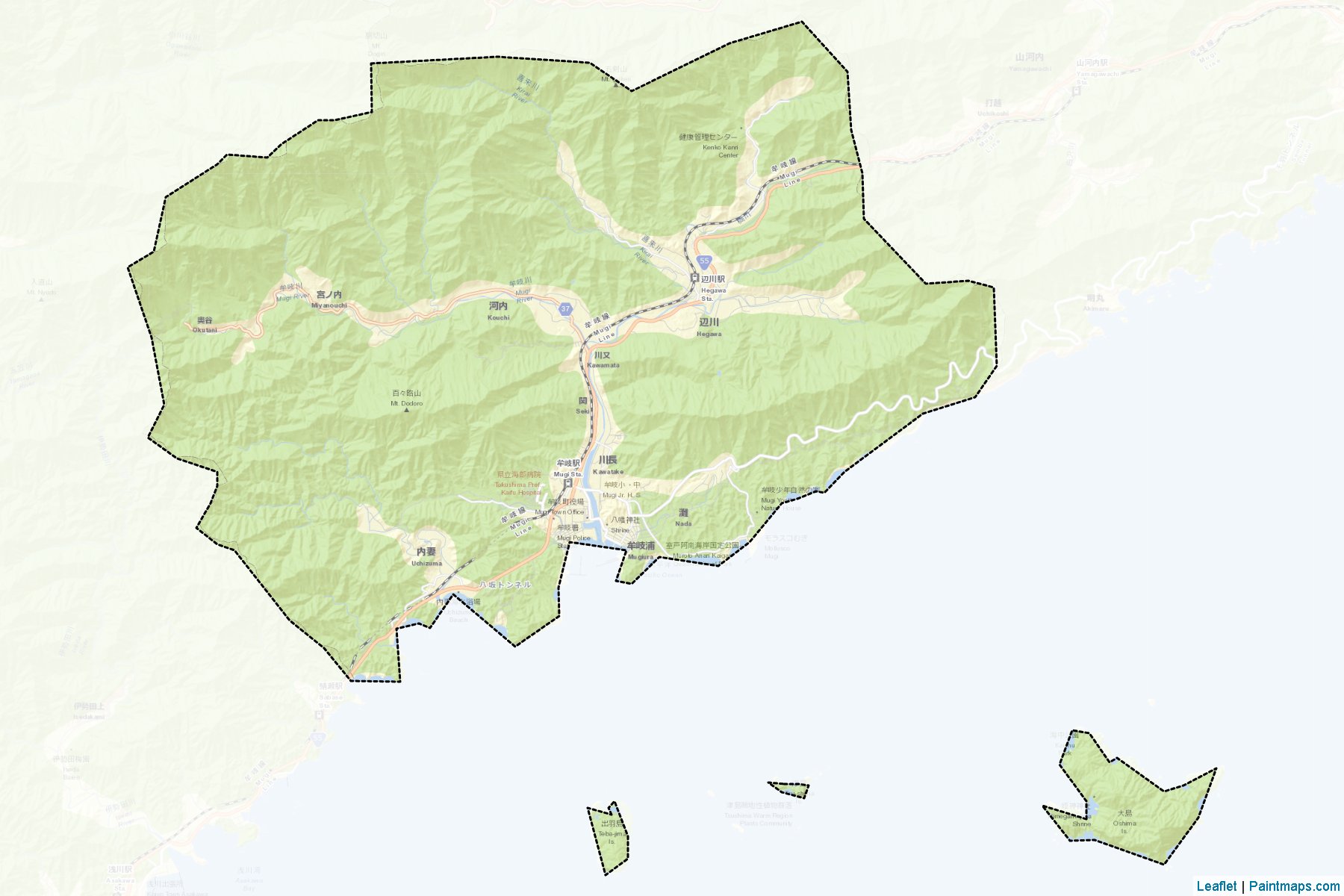 Mugi (Tokushima Prefecture) Map Cropping Samples-2