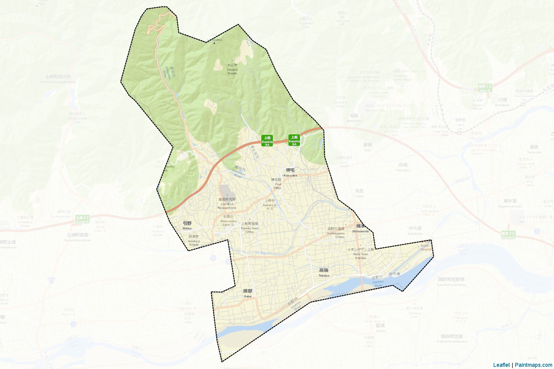 Kamiita (Tokushima Prefecture) Map Cropping Samples-2