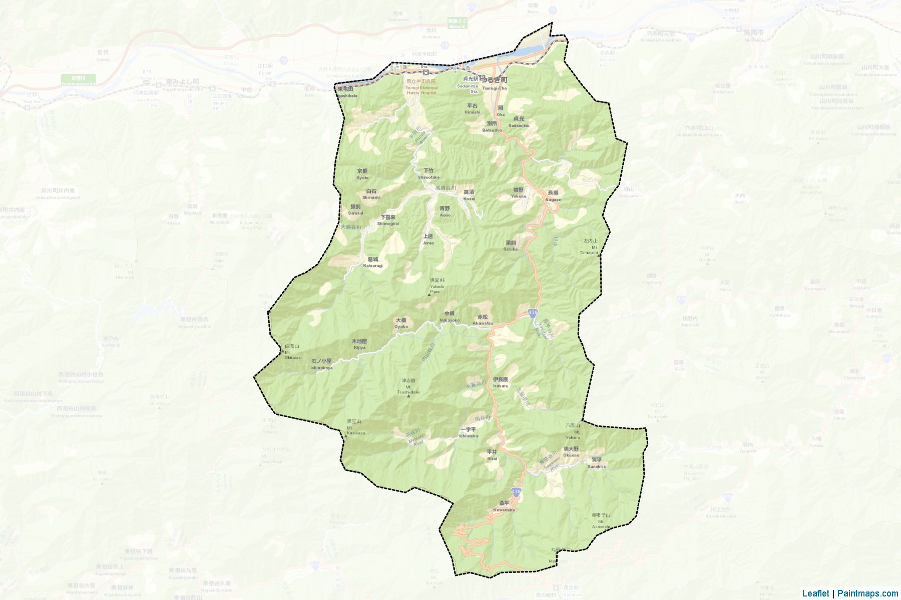 Tsurugi (Tokushima Prefecture) Map Cropping Samples-2