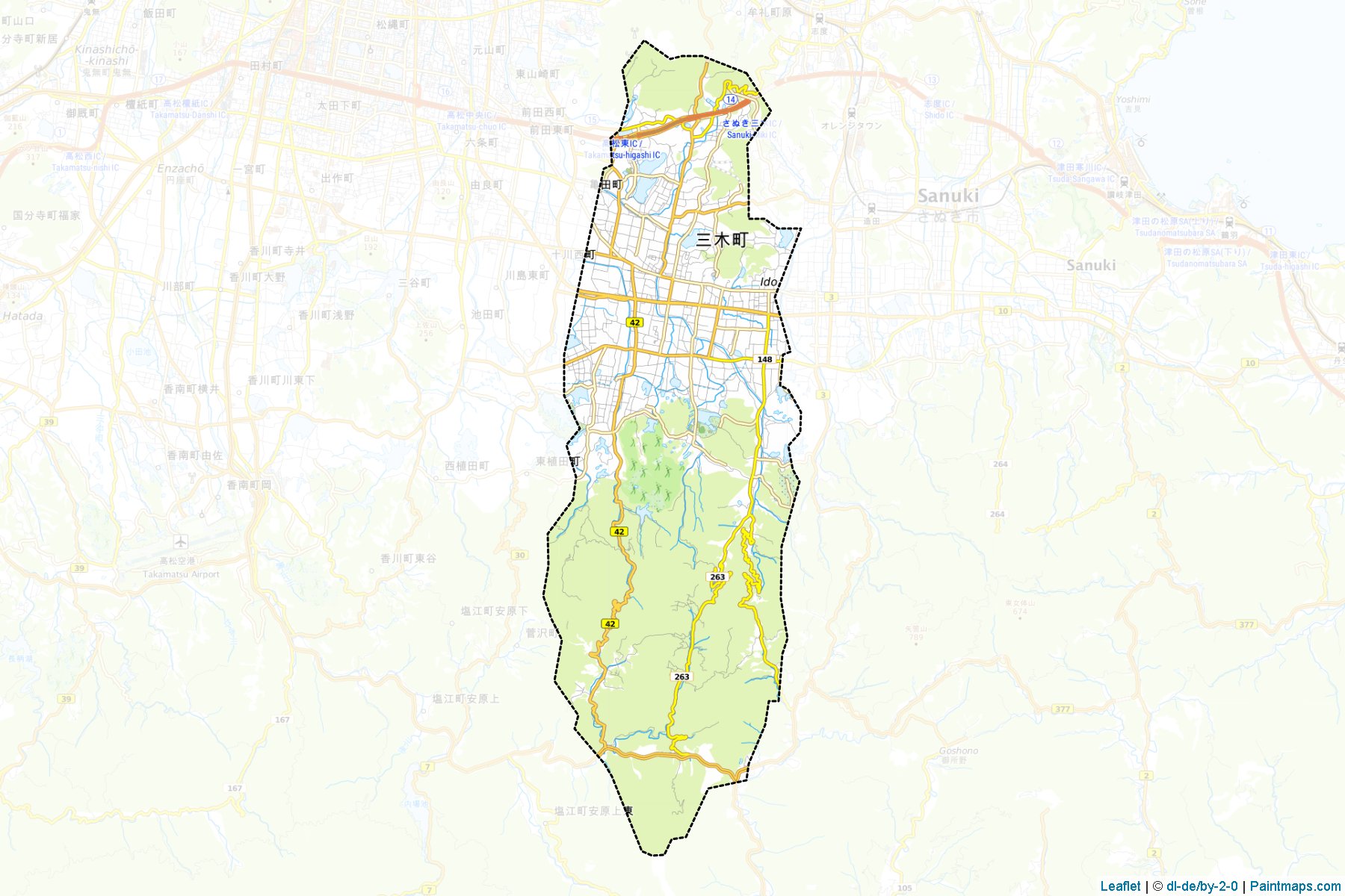 Miki (Kagawa Prefecture) Map Cropping Samples-1