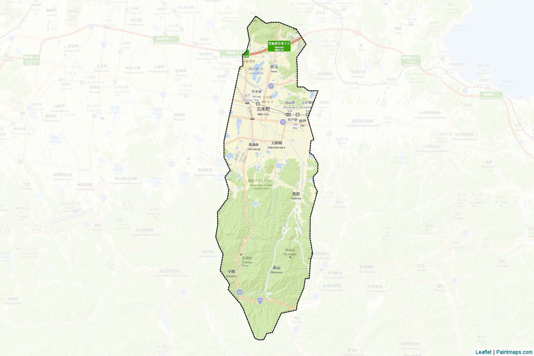 Miki (Kagawa Prefecture) Map Cropping Samples-2