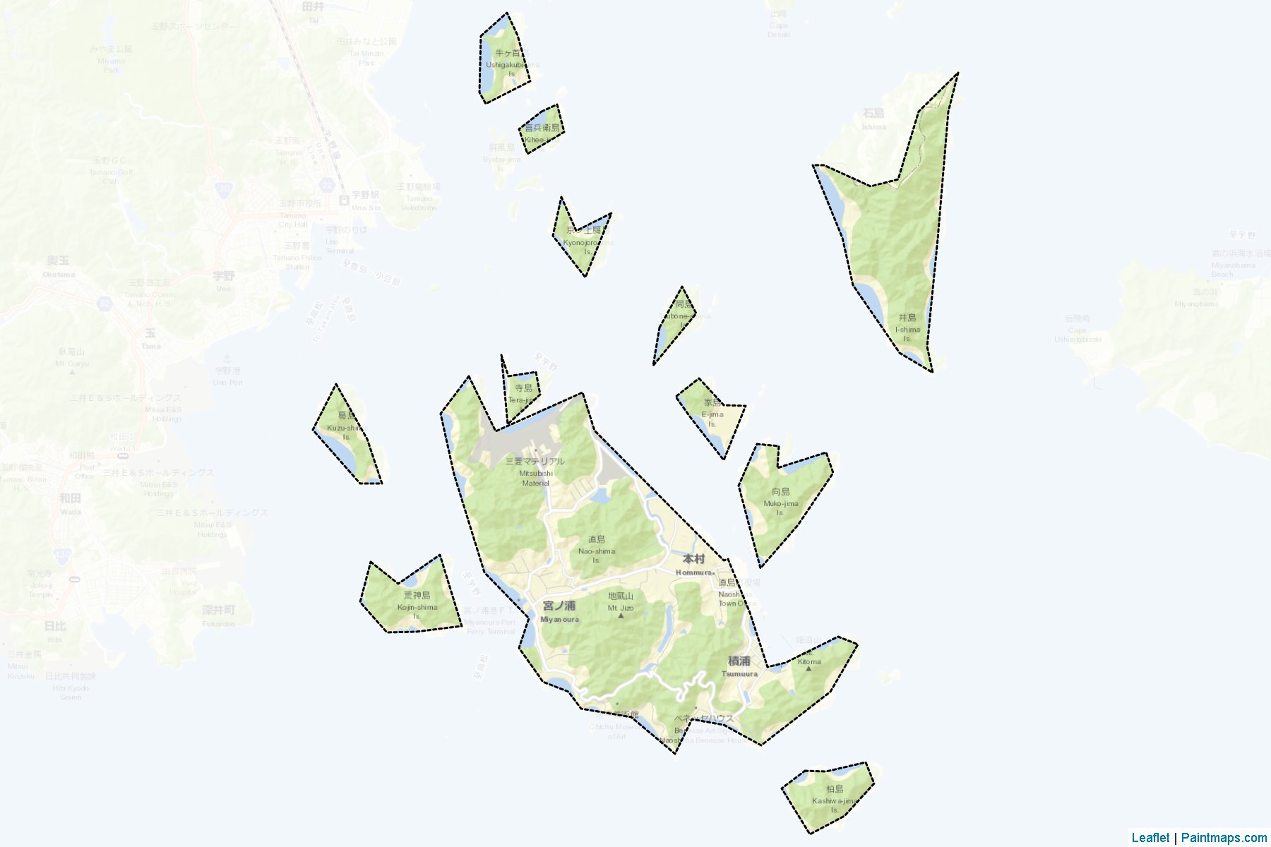 Naoshima (Kagawa Prefecture) Map Cropping Samples-2