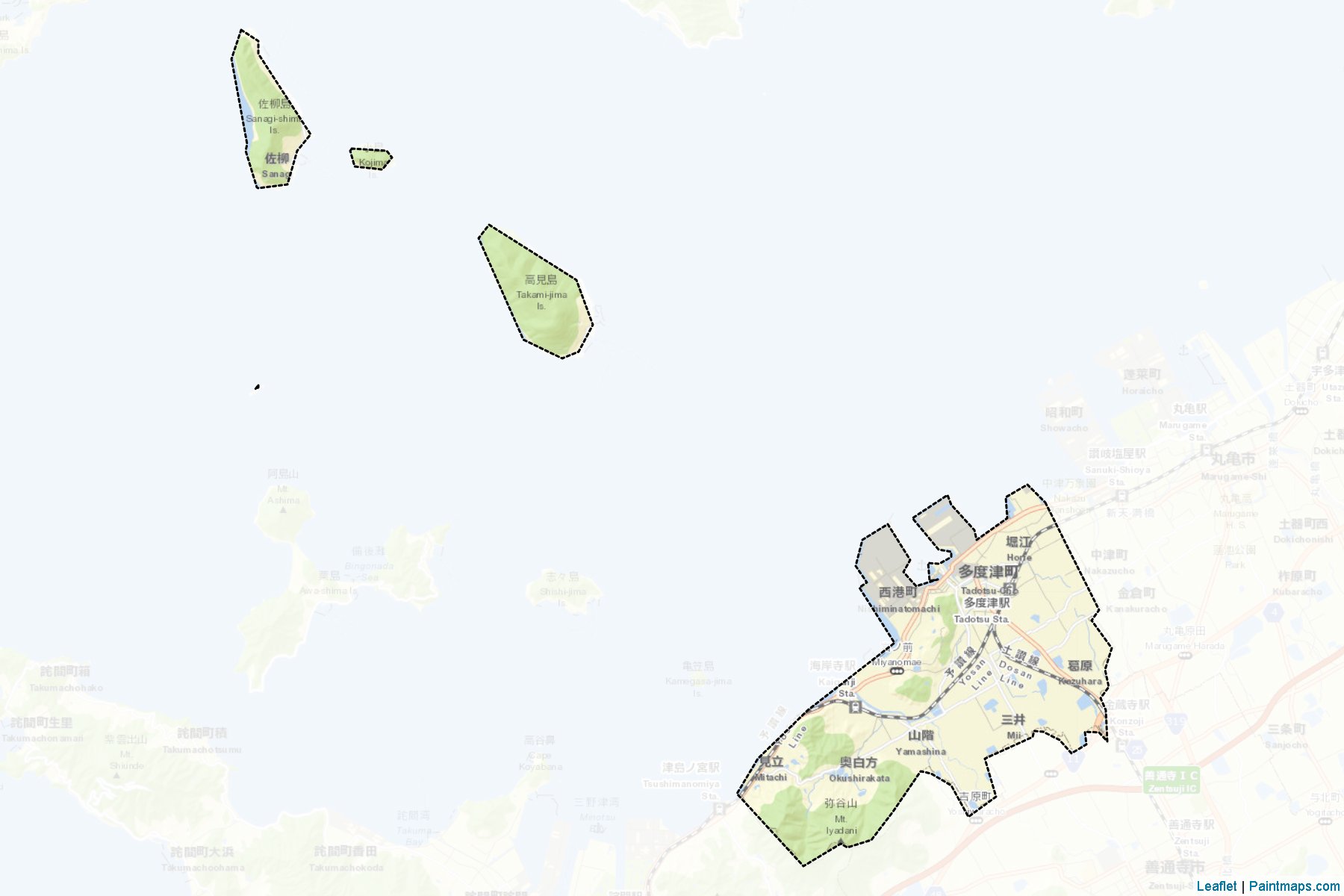 Muestras de recorte de mapas Tadotsu (Kagawa)-2