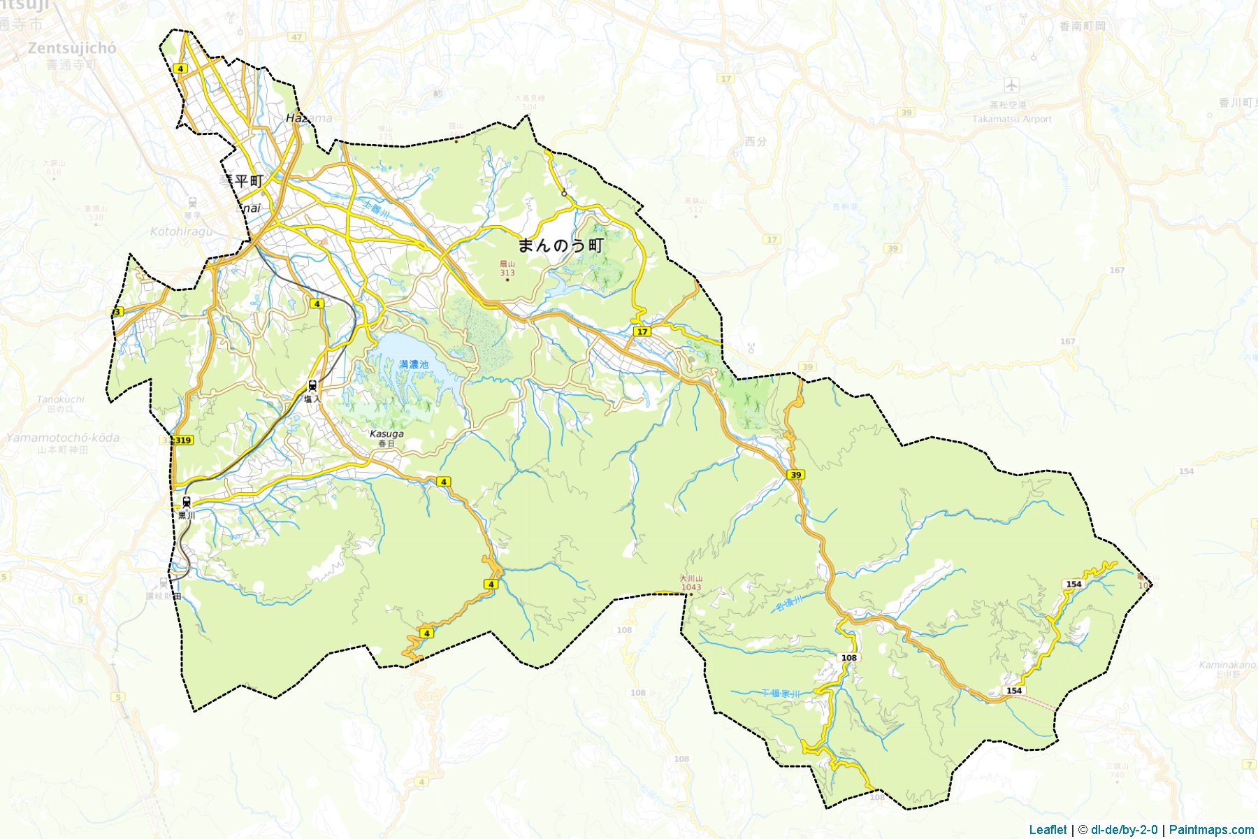 Manno (Kagawa Prefecture) Map Cropping Samples-1