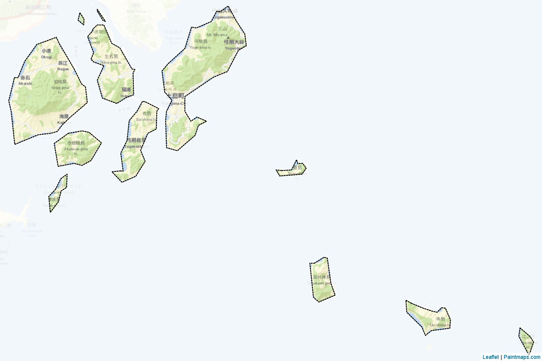 Kamijima (Ehime Prefecture) Map Cropping Samples-2