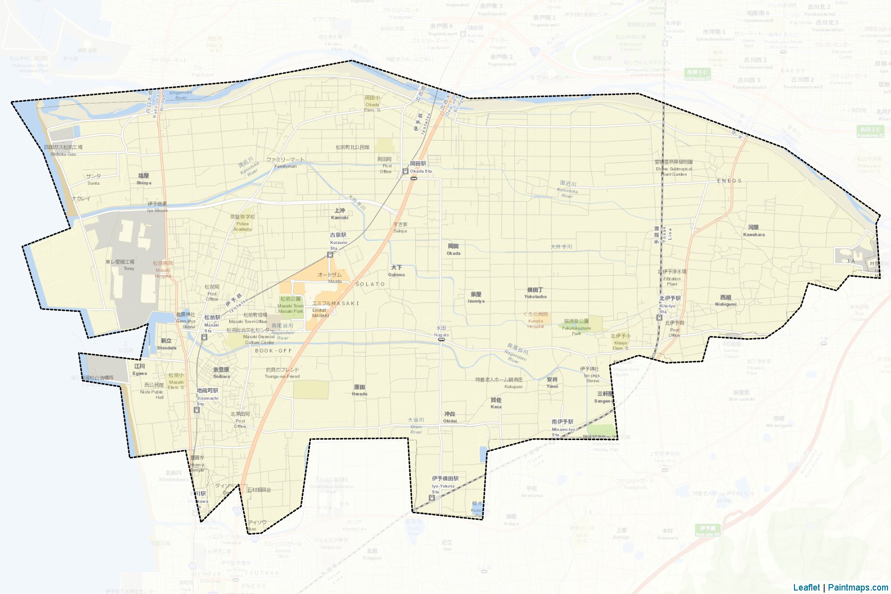 Muestras de recorte de mapas Matsumae (Ehime)-2