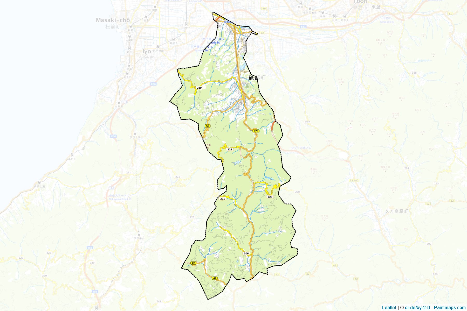 Tobe (Ehime Prefecture) Map Cropping Samples-1