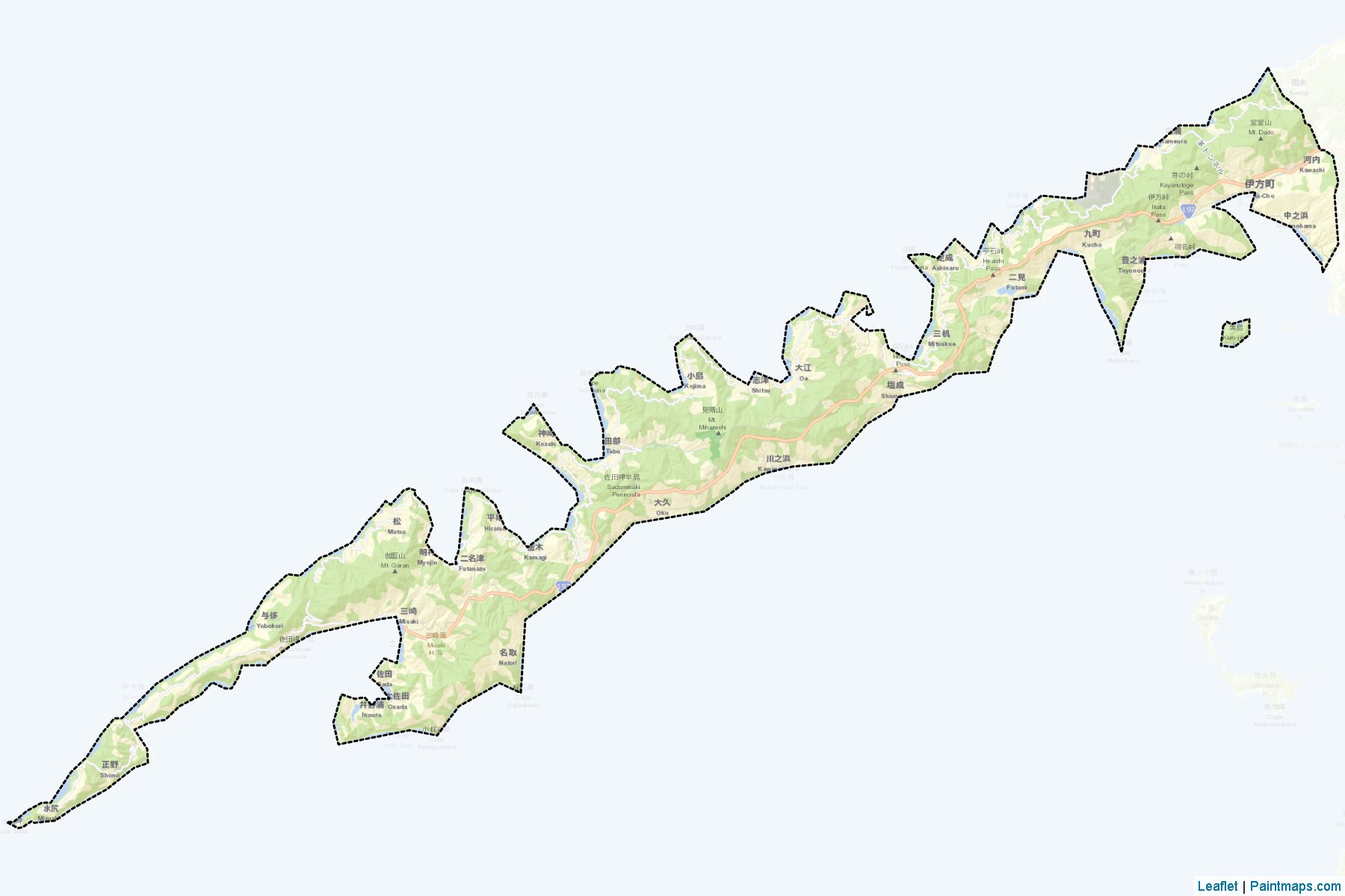 Ikata (Ehime Prefecture) Map Cropping Samples-2