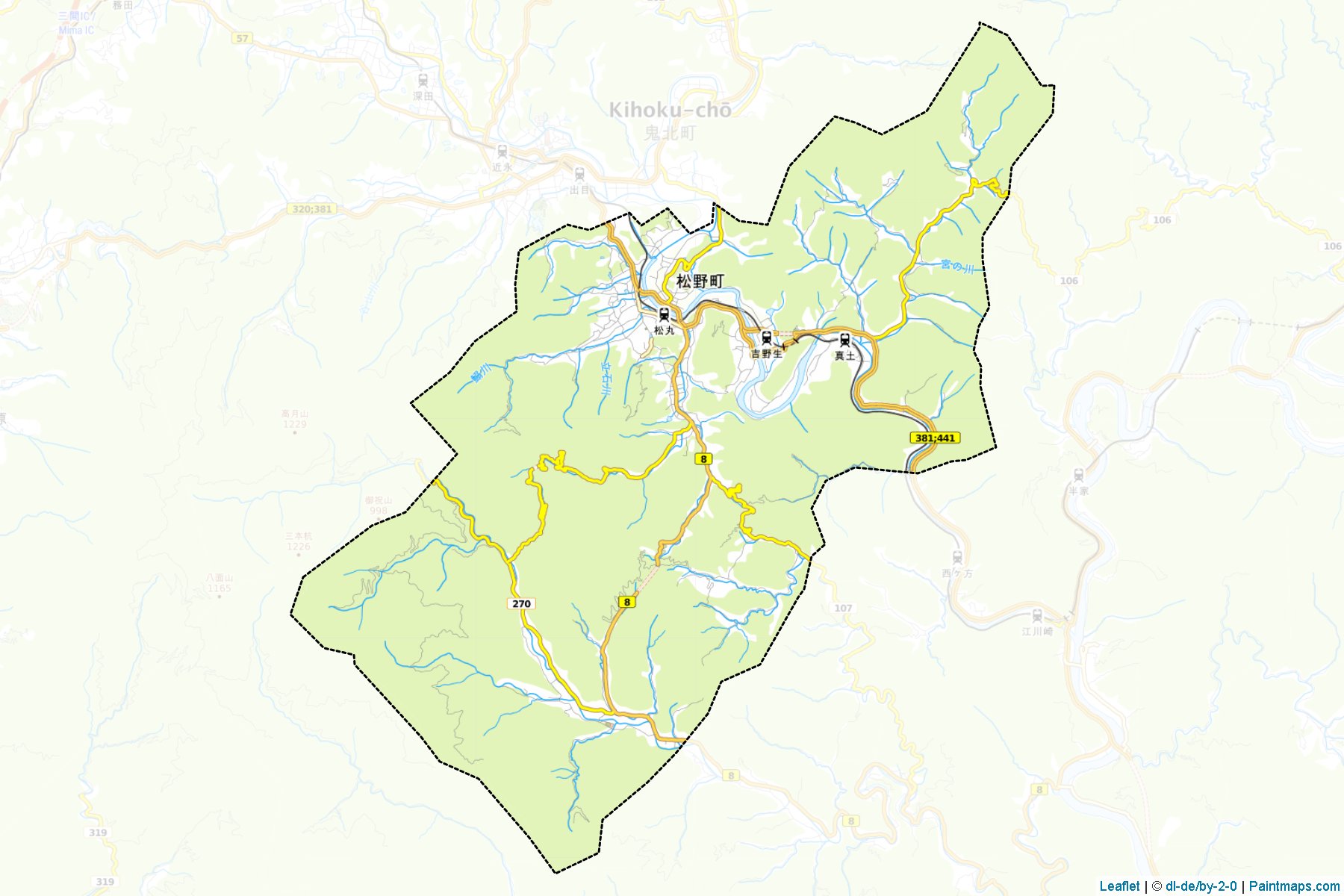 Matsuno (Ehime Prefecture) Map Cropping Samples-1