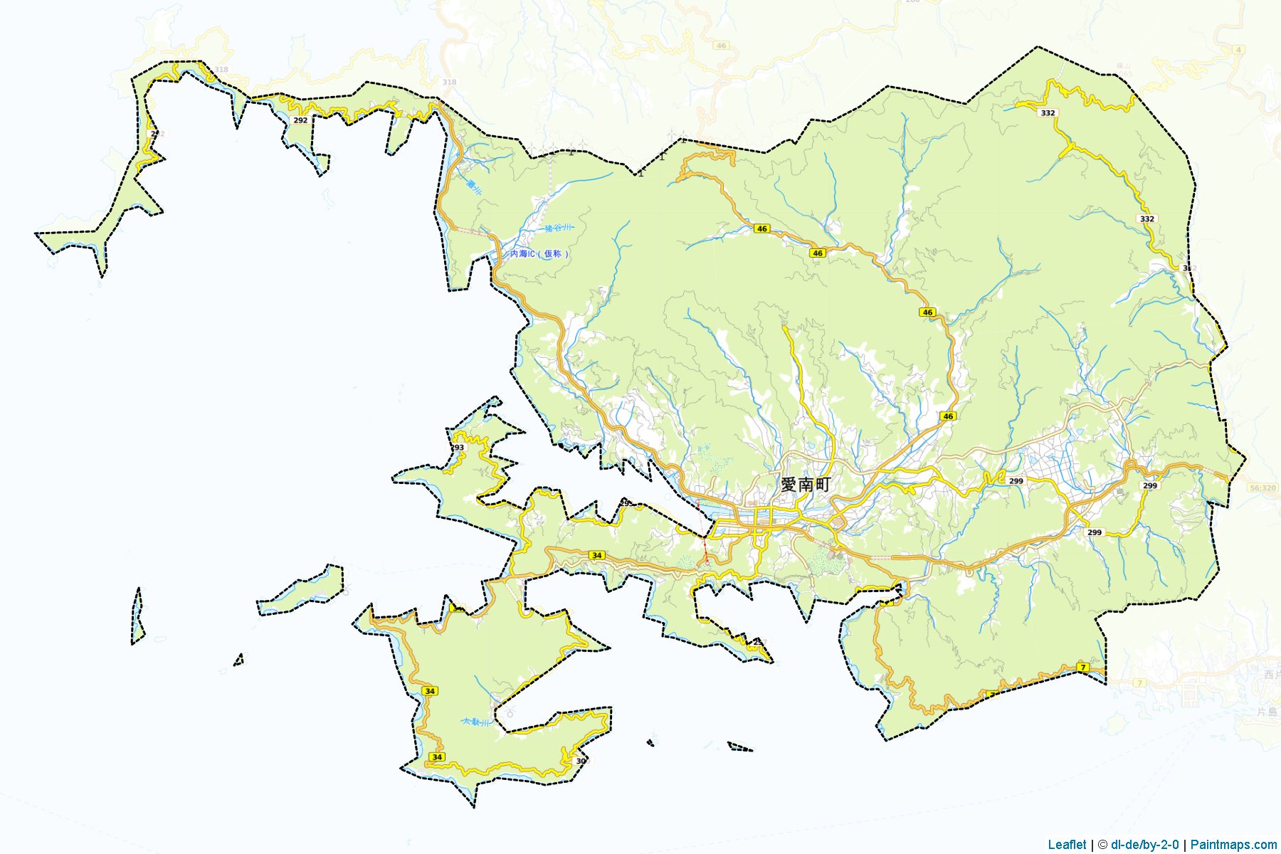 Ainan (Ehime) Haritası Örnekleri-1