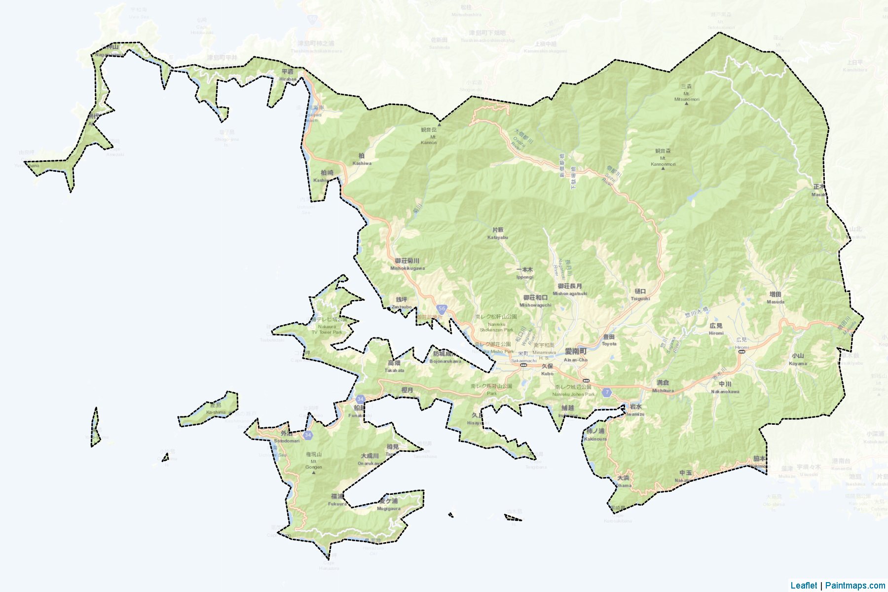 Ainan (Ehime) Haritası Örnekleri-2