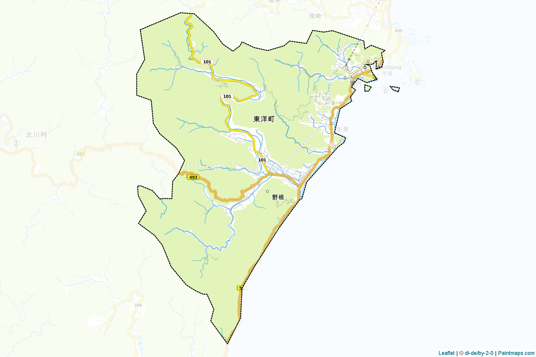 Toyo (Kochi Prefecture) Map Cropping Samples-1