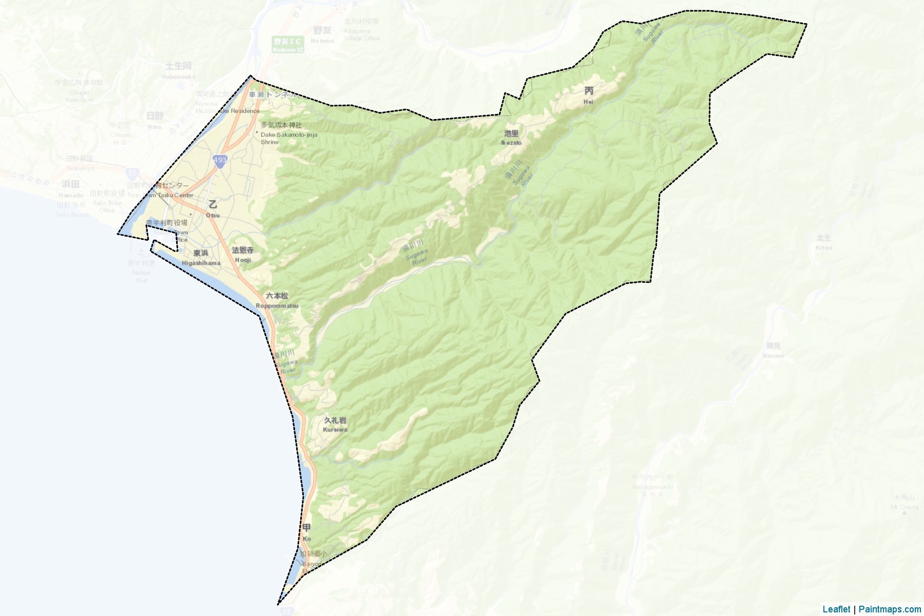 Muestras de recorte de mapas Nahari (Kochi)-2