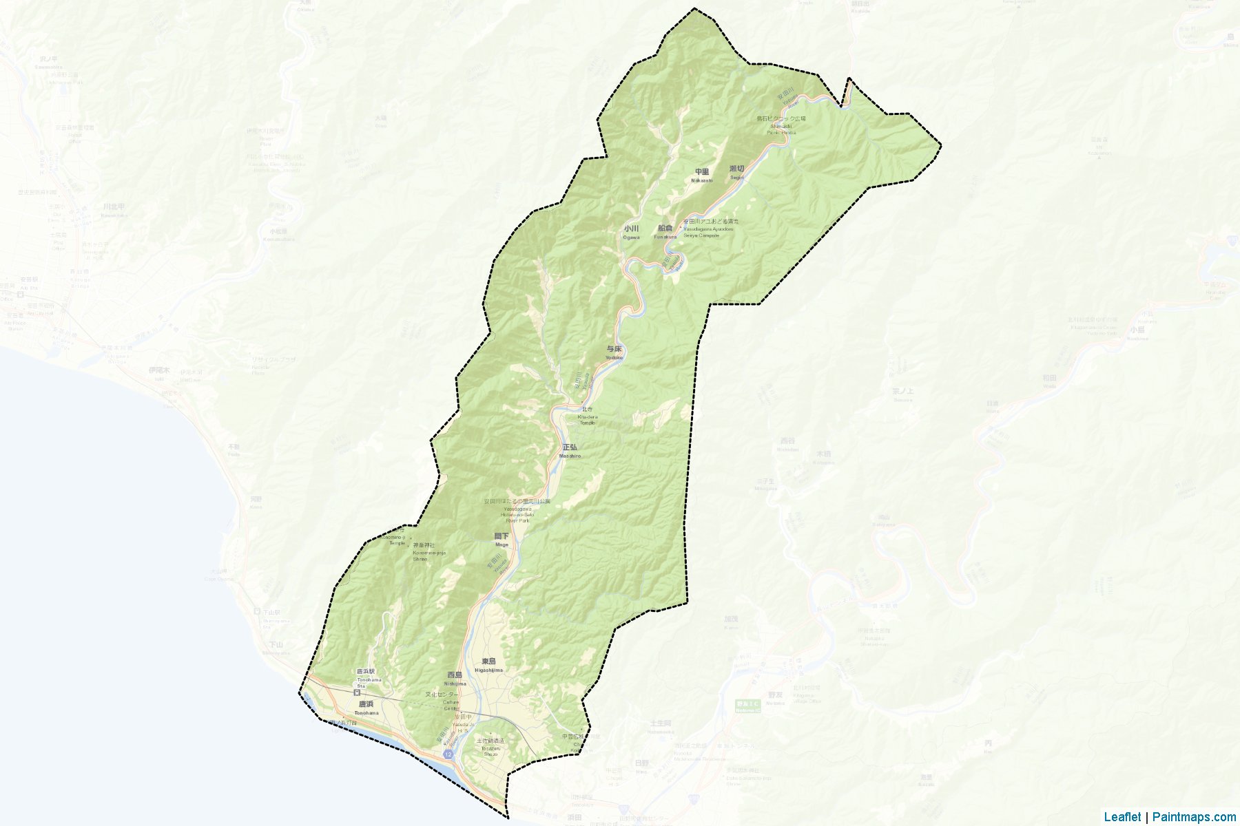 Yasuda (Kochi Prefecture) Map Cropping Samples-2